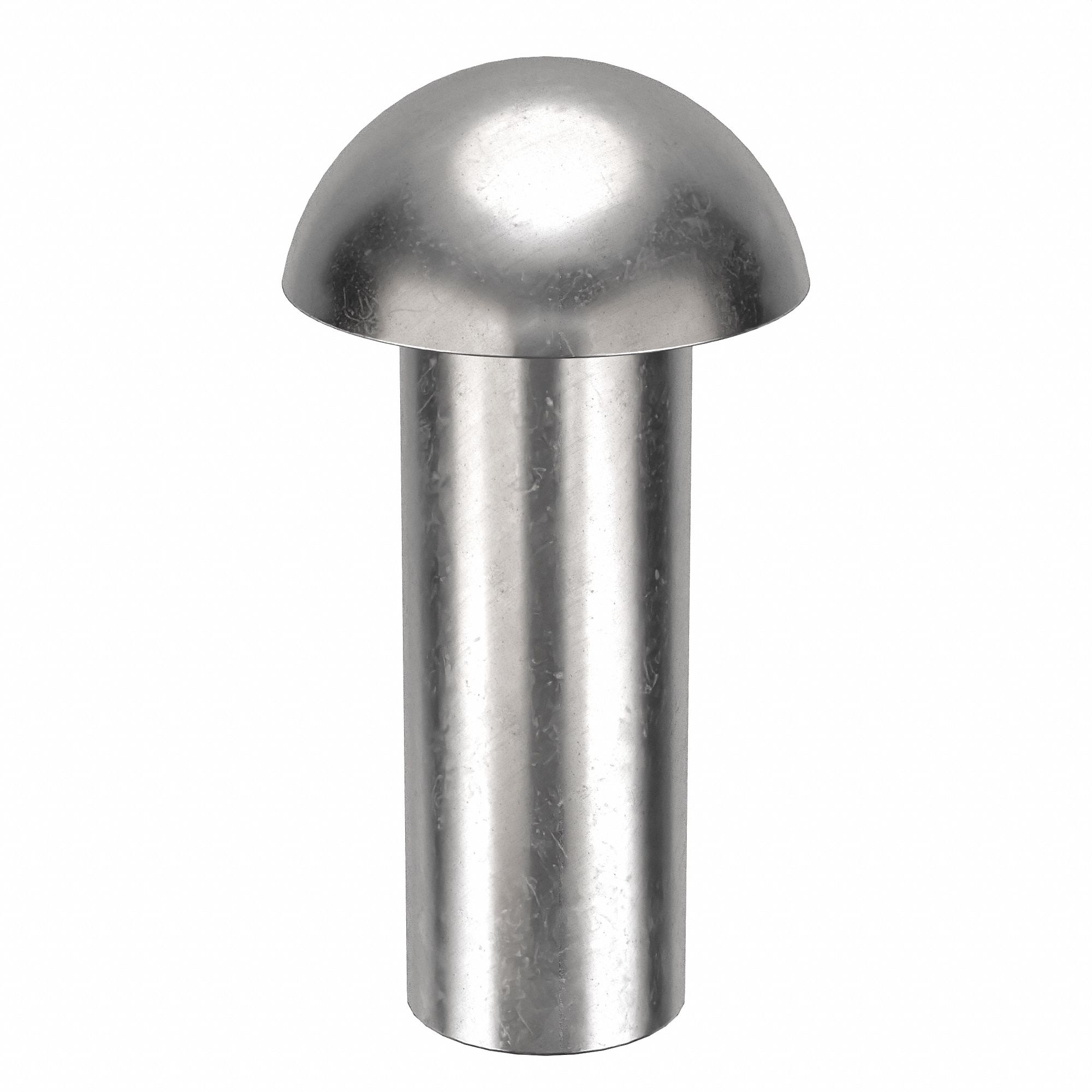 Solid Rivet, 1/2 in L, Dome, PK100: Inch, Dome, 0.1875 in Shank Dia, 41/64 in Overall Lg, 300, 100 PK