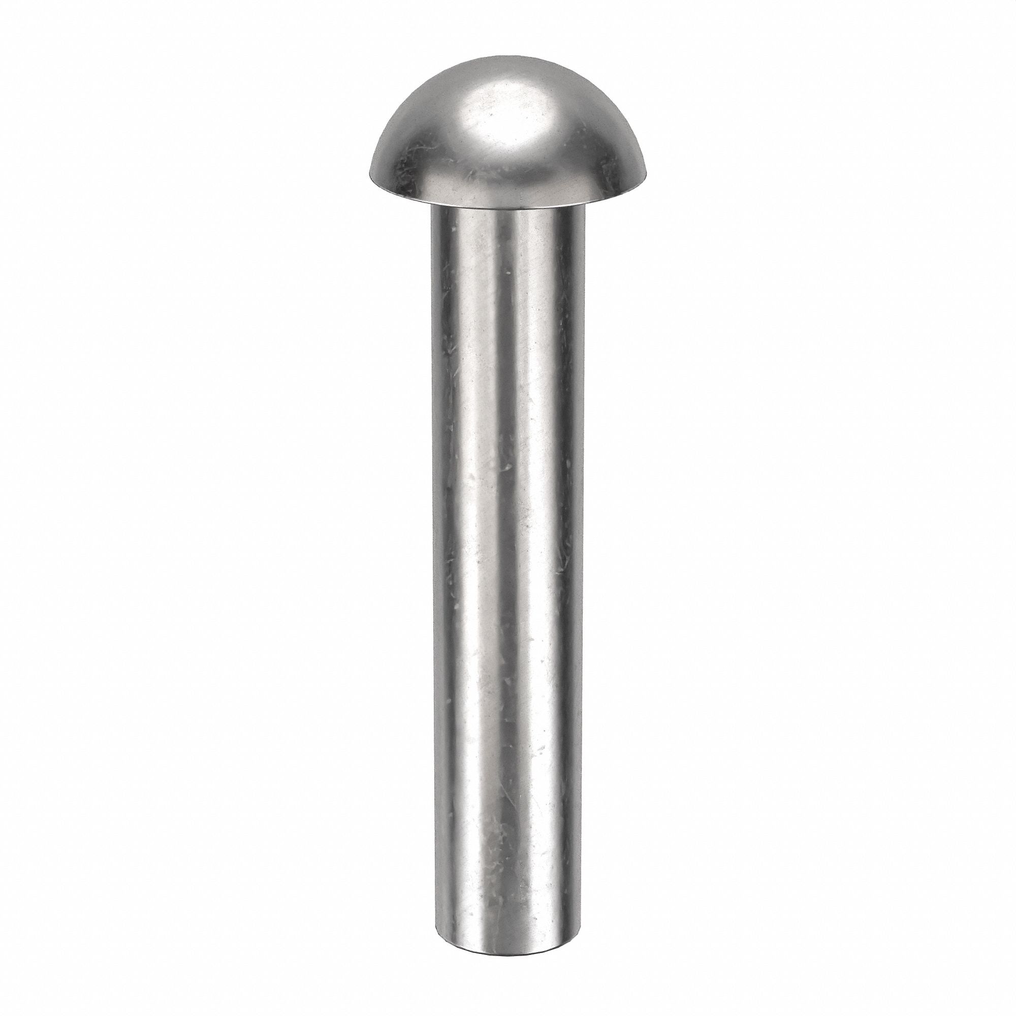 Solid Rivet, 1 in L, Dome, PK50: Inch, Dome, 0.1875 in Shank Dia, 1 9/64 in Overall Lg, 300, 50 PK