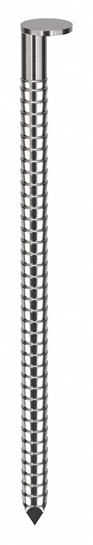 Framing Nails, 2 3/8" L, Plain, PK2000: Framing Nails, Offset Round, Ring, Steel, 2, 000 PK