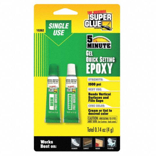 SUPER GLUE, Gel Quick Setting Epoxy, 0.14 fl oz, Epoxy Adhesive