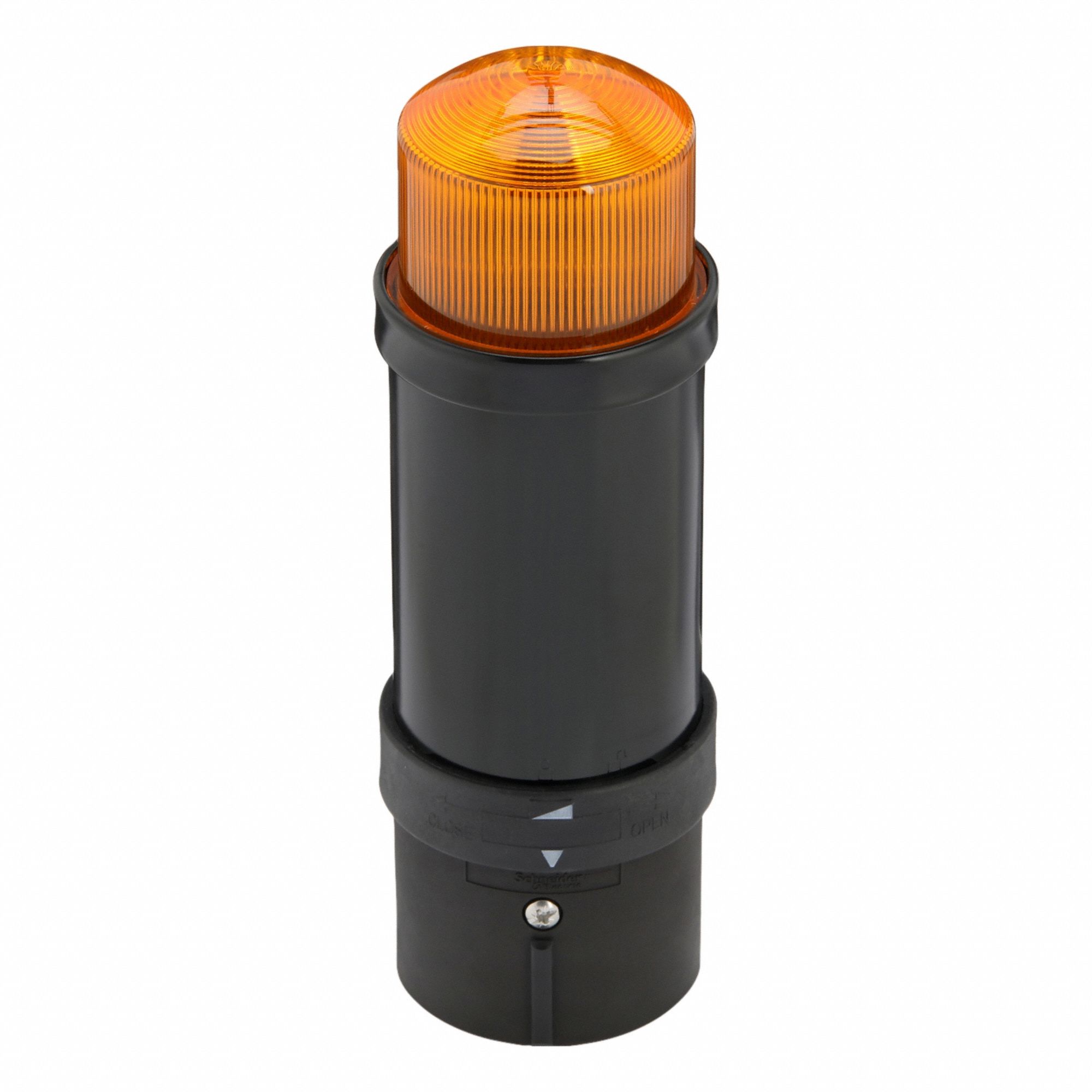 Tower Light Incandescent Assembly: 1 Tier, Orange, No Sounder Tier, Flashing
