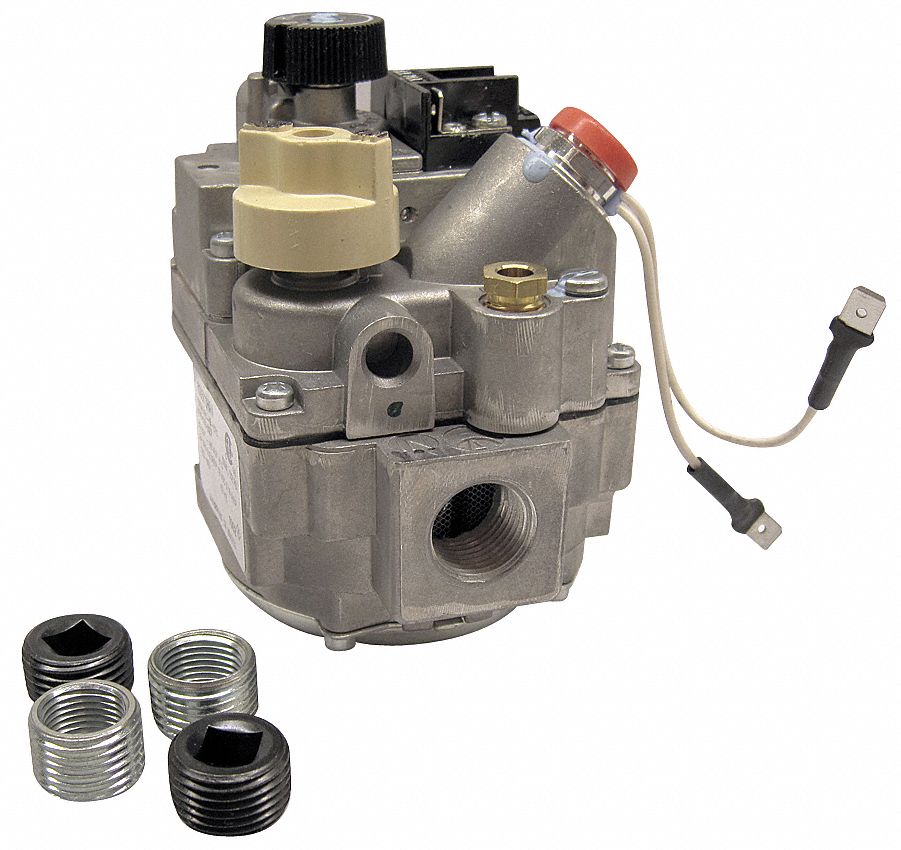 Gas Valve: Standing Pilot, Single Stage, 100, 000 BtuH, Slow Opening, 24V AC, 1/2 in Female NPT