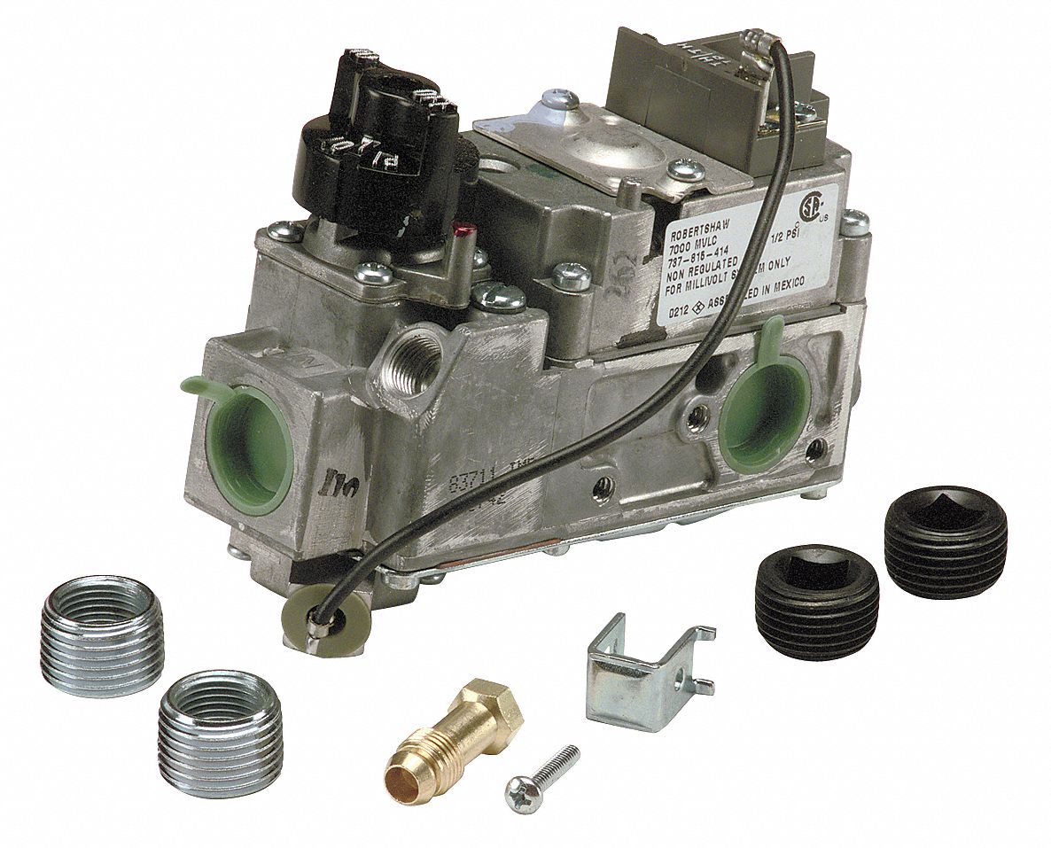GAS VALVE, STANDING PILOT, SINGLE STAGE, 70,000 BTUH, FAST OPENING, 750MV, ½ IN FEMALE NPT
