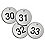Numbered Tags,1-1/2In,Round,1 to 25,PK25