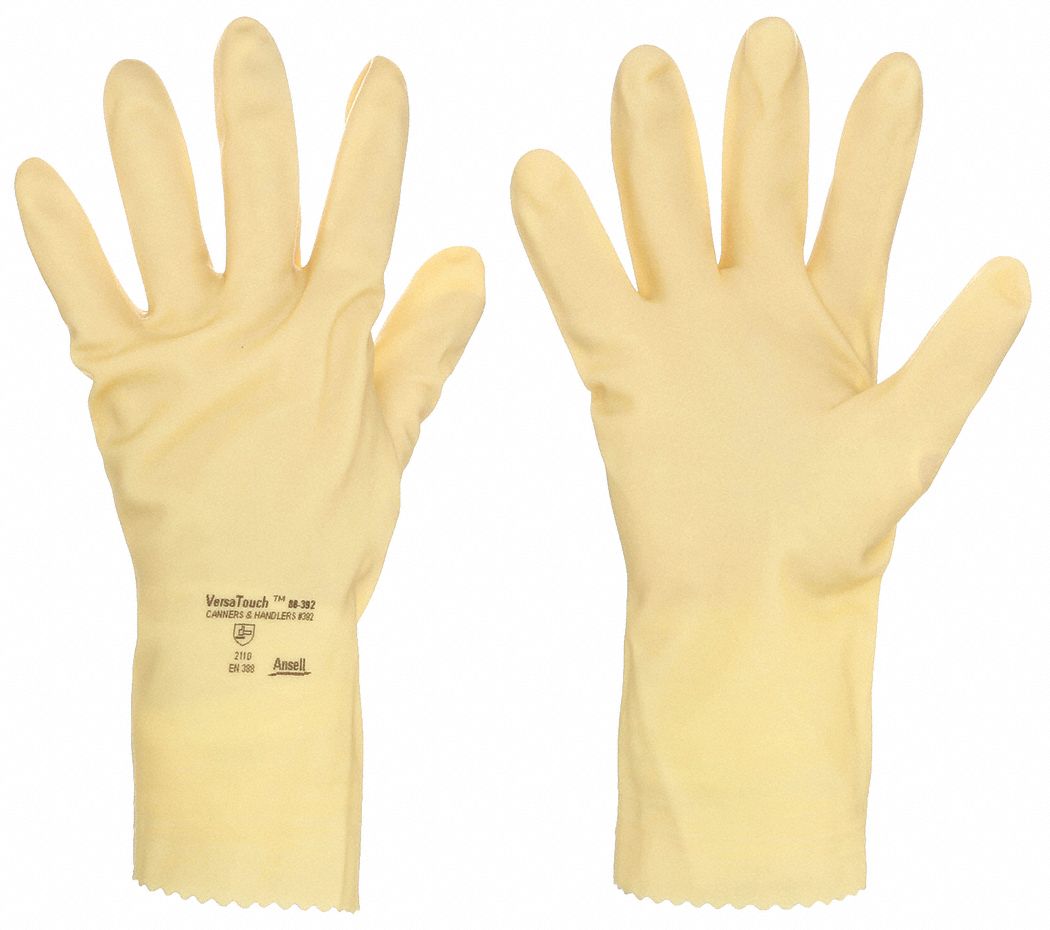 Chemical Resistant Gloves: 88-392, ALPHATEC AlphaTec, 11 Glove Size, Gen Purpose, Beige, 1 PR