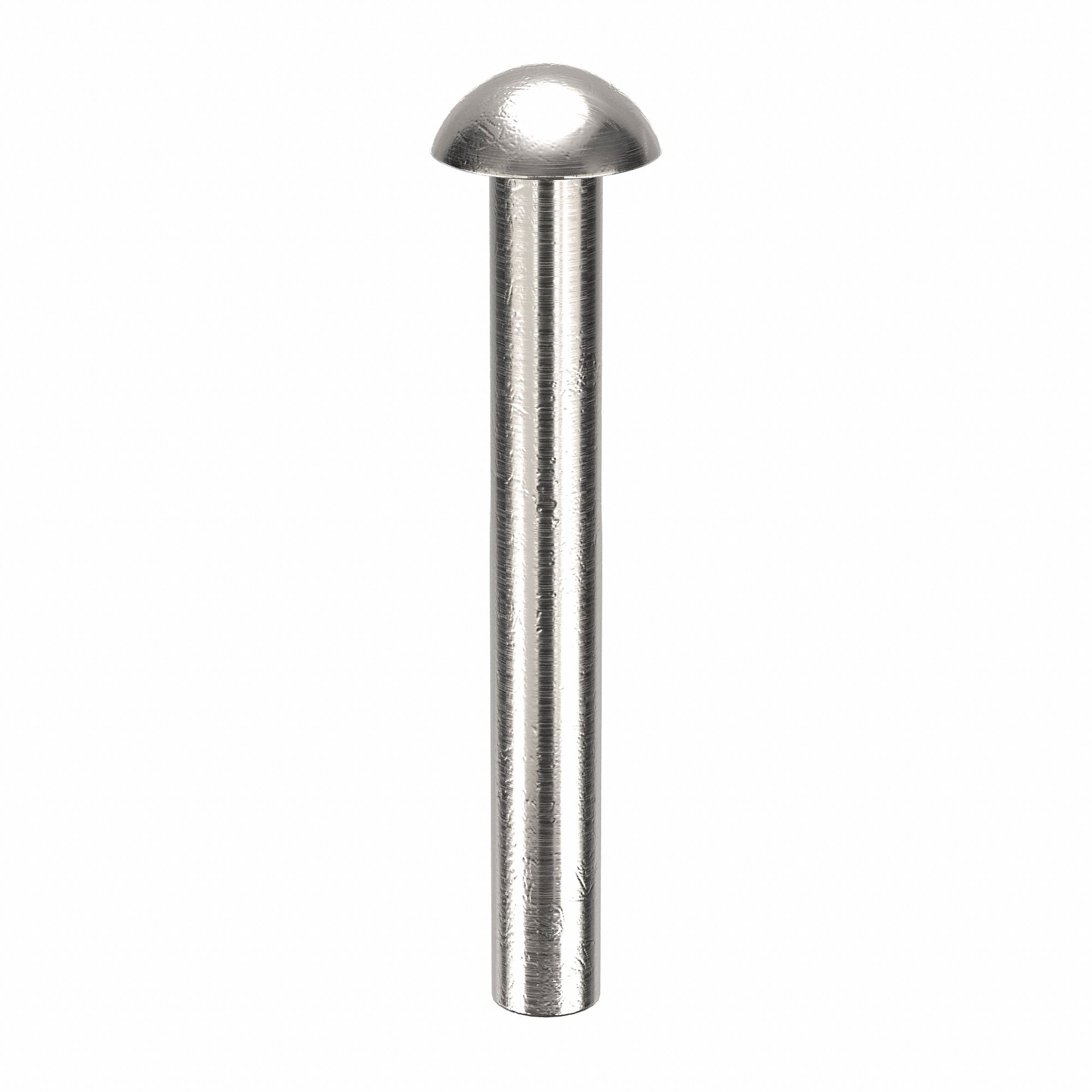 SOLID RIVET, INCH, DOME, ¼ IN SHANK DIA, 2 3/16 IN OVERALL L, ALUMINUM, 1100F, PLAIN, 50 PK