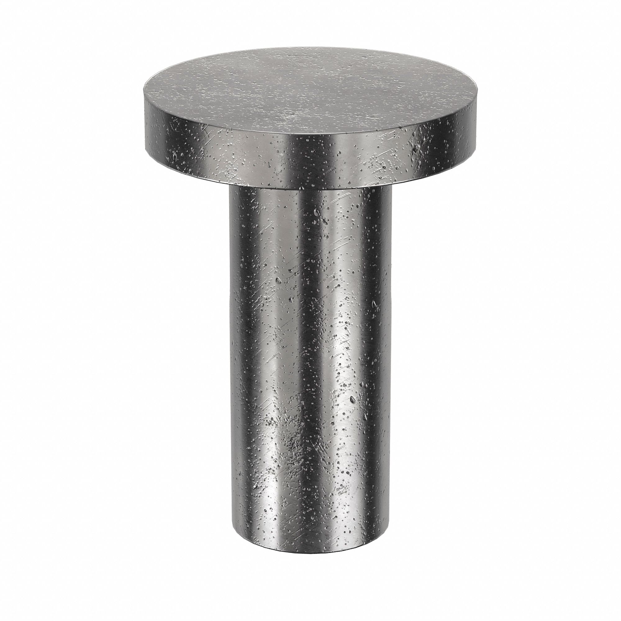 SOLID RIVET, INCH, FLAT, 0.125 IN SHANK DIA, 23/64 IN OVERALL L, STEEL, LOW CARBON, PLAIN, 580 PK