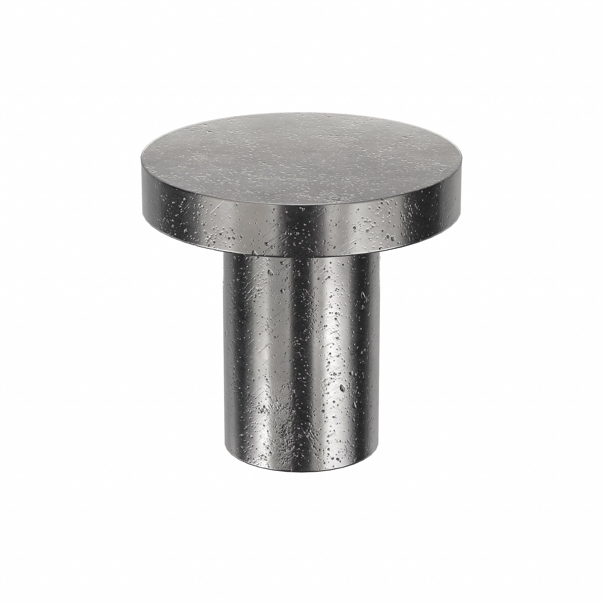 Solid Rivet, 1/4 in L, Flat, PK390: Inch, Flat, 0.1562 in Shank Dia, 19/64 in Overall Lg, Steel, 390 PK