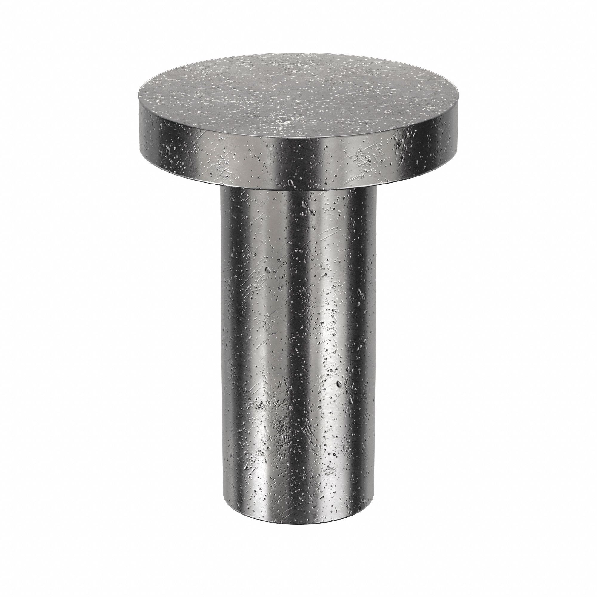 SOLID RIVET, INCH, FLAT, 0.1563 IN SHANK DIA, 27/64 IN OVERALL L, STEEL, LOW CARBON, PLAIN, 310 PK