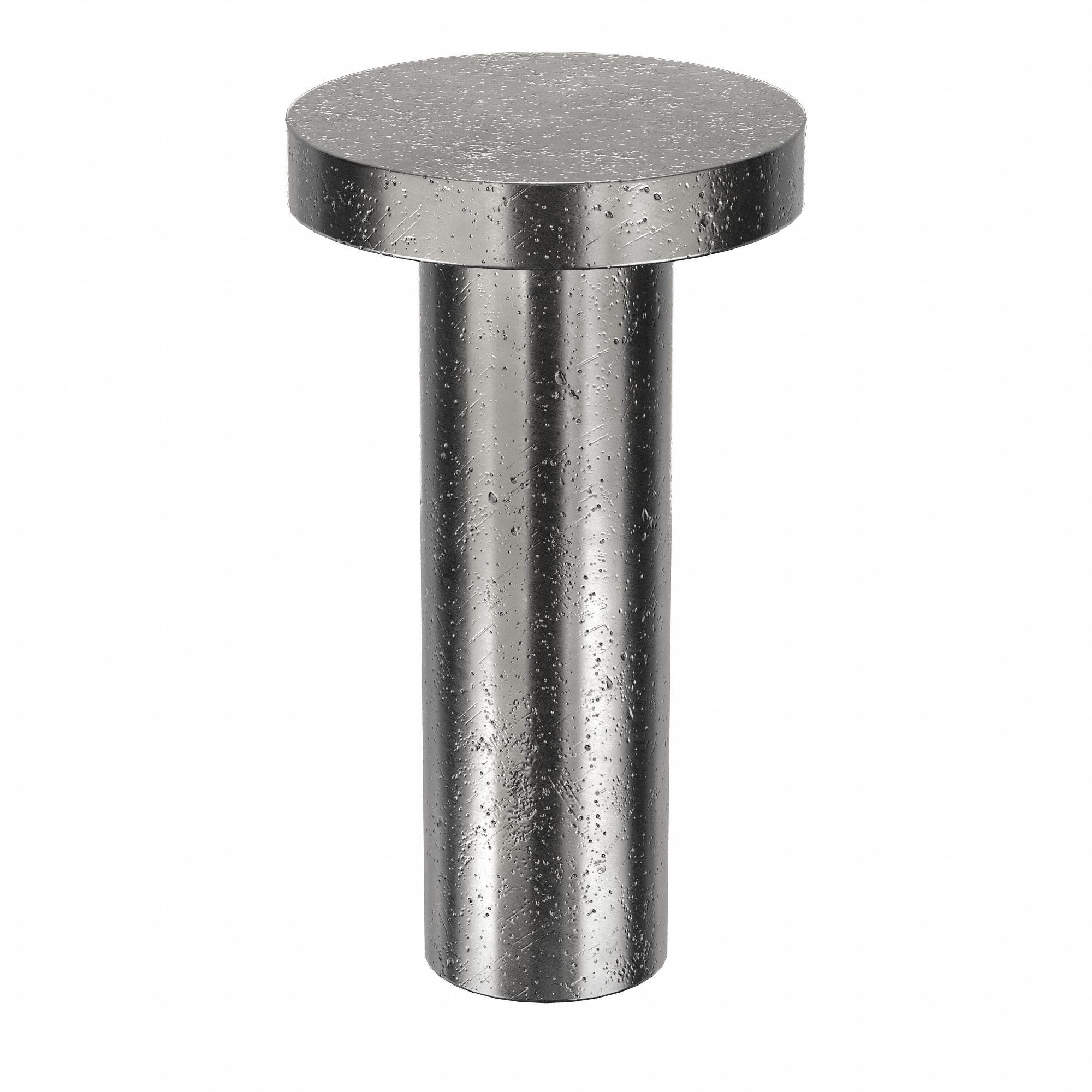 SOLID RIVET, INCH, FLAT, 0.1562 IN SHANK DIA, 35/64 IN OVERALL L, STEEL, LOW CARBON, PLAIN, 255 PK