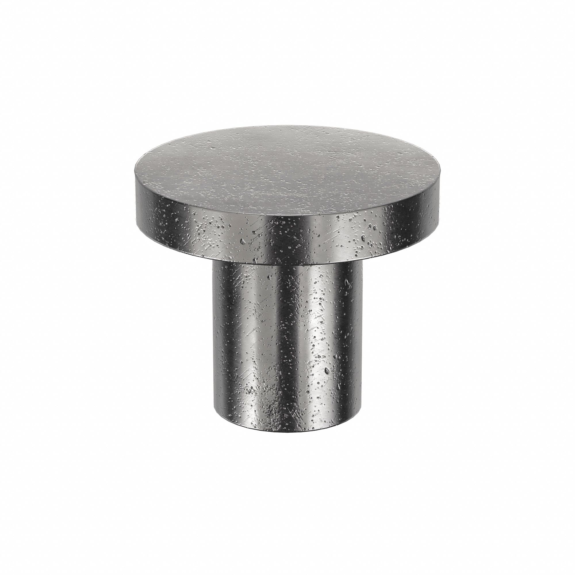 Solid Rivet, 1/4 in L, Flat, PK245: Inch, Flat, 0.1875 in Shank Dia, 5/16 in Overall Lg, Steel, 245 PK