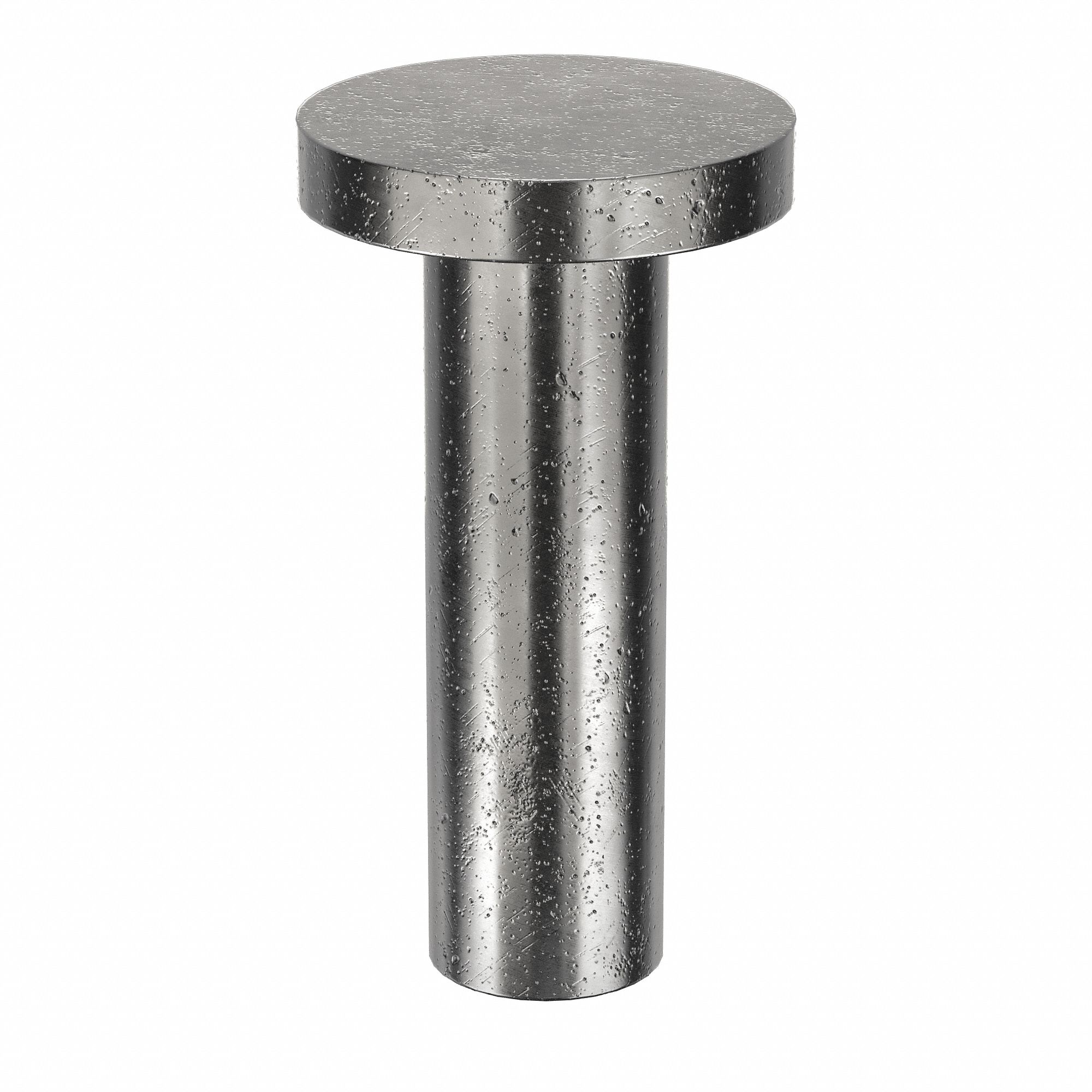 Solid Rivet, 5/8 in L, Flat, PK140: Inch, Flat, 0.1875 in Shank Dia, 11/16 in Overall Lg, Steel, 140 PK