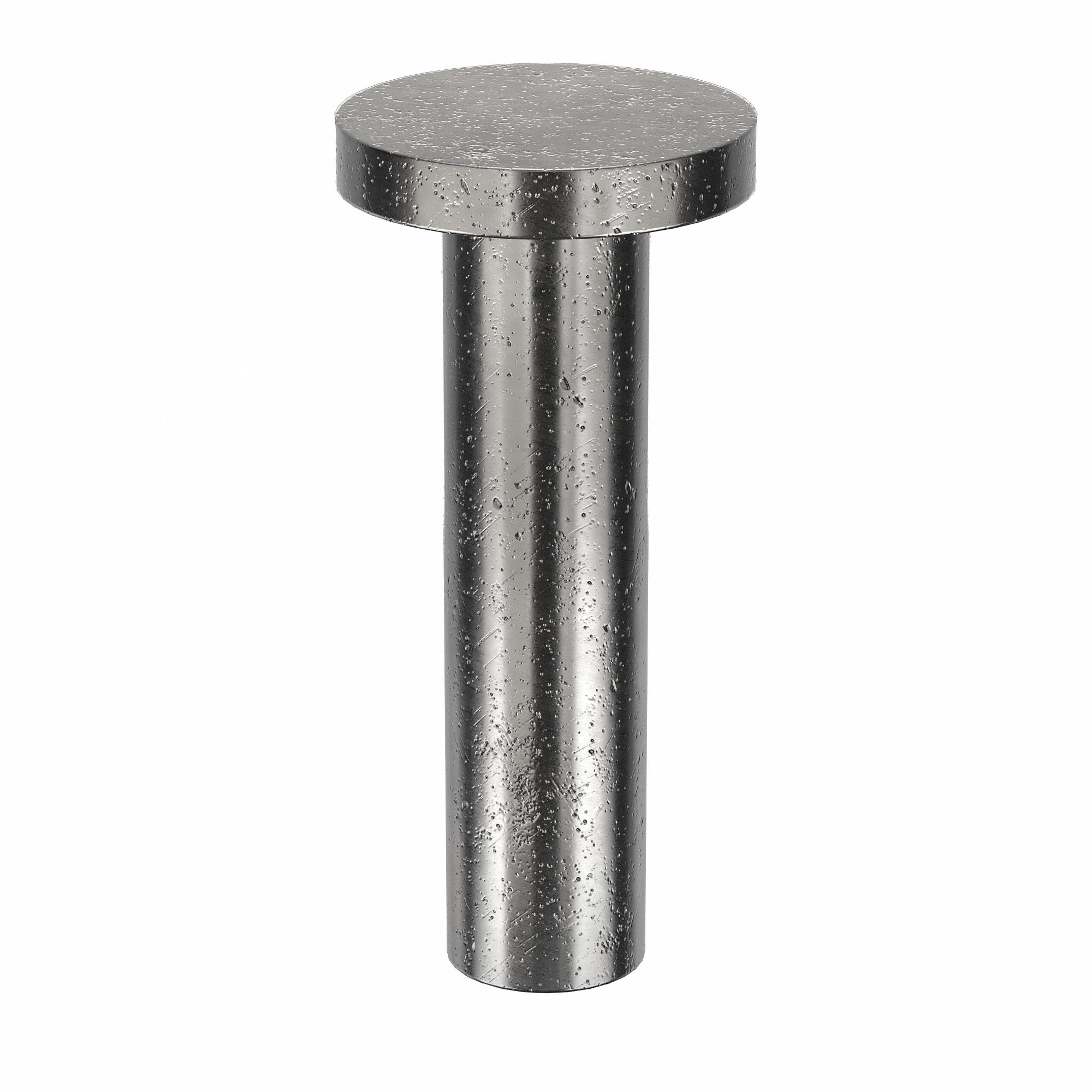 Solid Rivet, 3/4 in L, Flat, PK125: Inch, Flat, 0.1875 in Shank Dia, 13/16 in Overall Lg, Steel, 125 PK