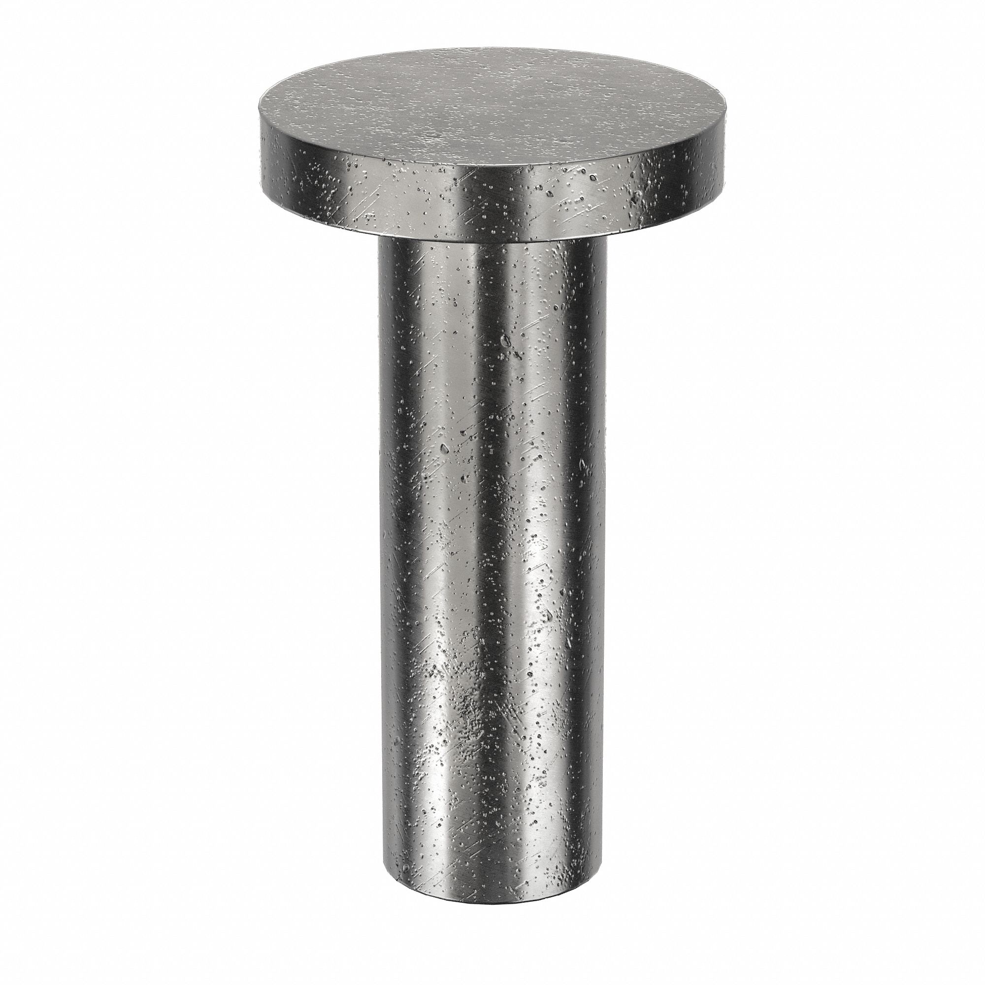 Solid Rivet, 1 in L, Flat, PK30: Inch, Flat, 0.3125 in Shank Dia, 1 7/64 in Overall Lg, Steel, 30 PK