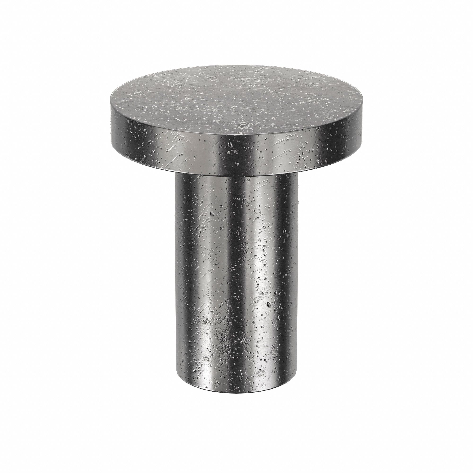 SOLID RIVET, INCH, FLAT, 0.375 IN SHANK DIA, ⅞ IN OVERALL L, STEEL, LOW CARBON, PLAIN, 25 PK