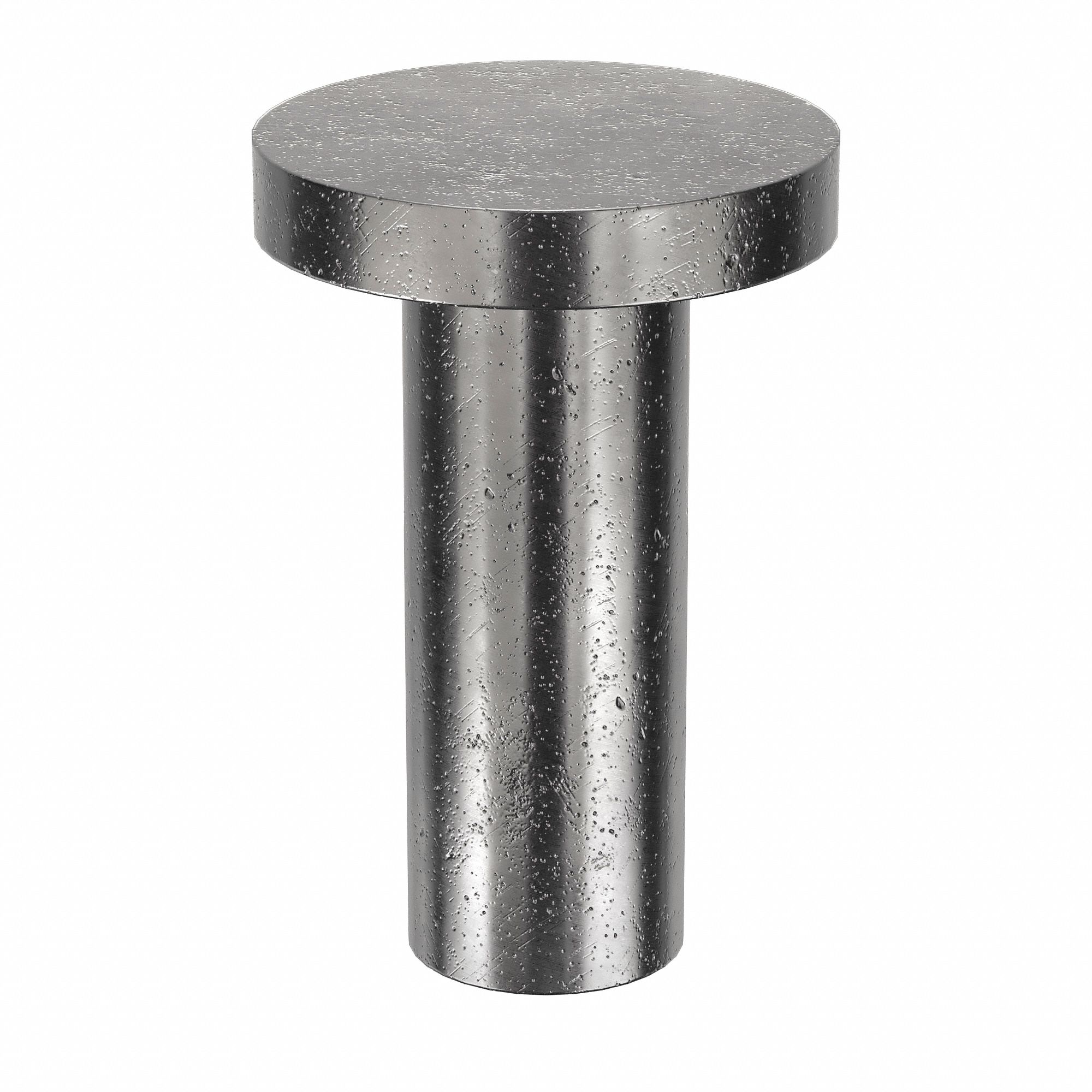 Solid Rivet, 1 in L, Flat, PK20: Inch, Flat, 0.375 in Shank Dia, 1 1/8 in Overall Lg, Steel, 20 PK