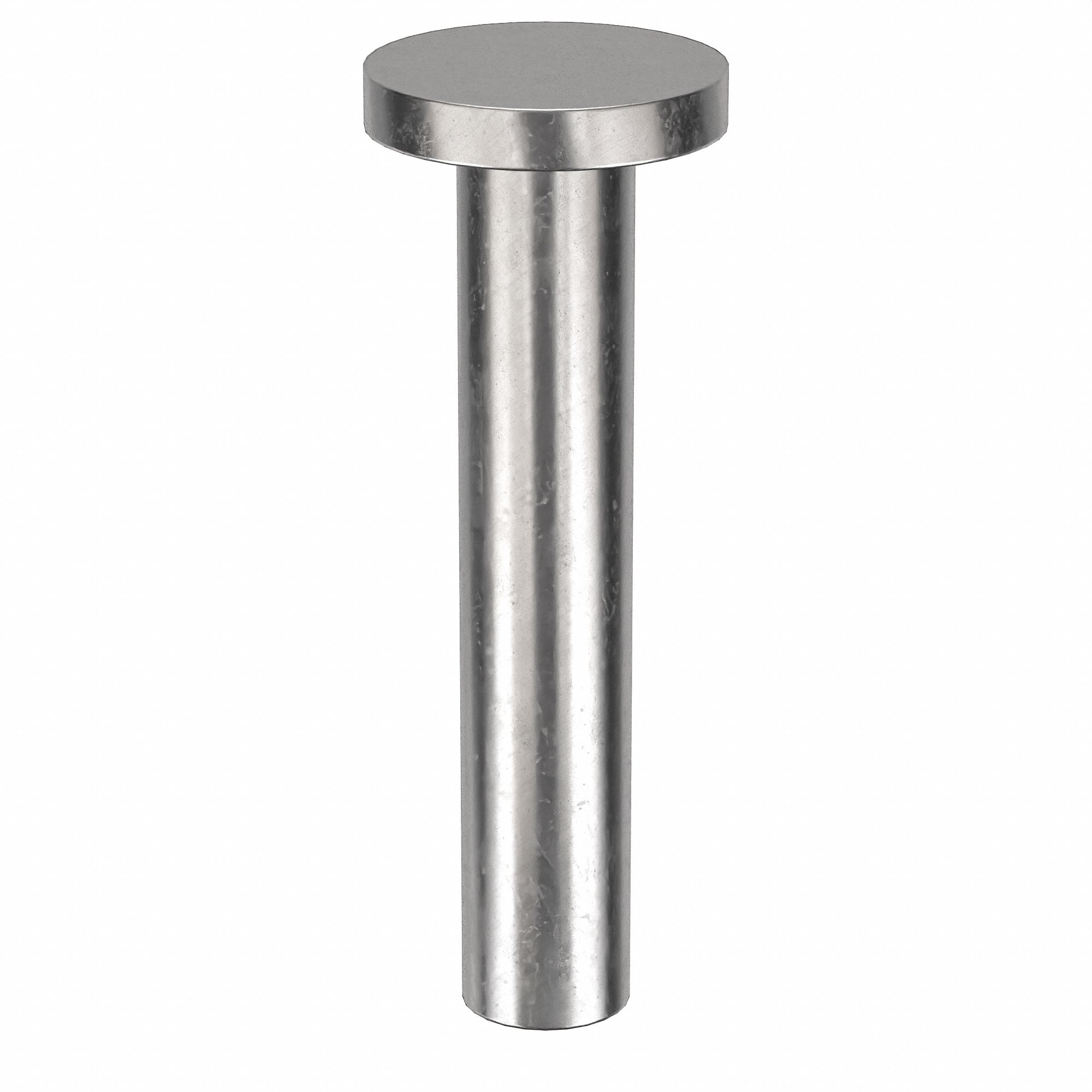 Solid Rivet, 1/2 in L, Flat, PK250: Inch, Flat, 0.0937 in Shank Dia, 17/32 in Overall Lg, 300, 250 PK