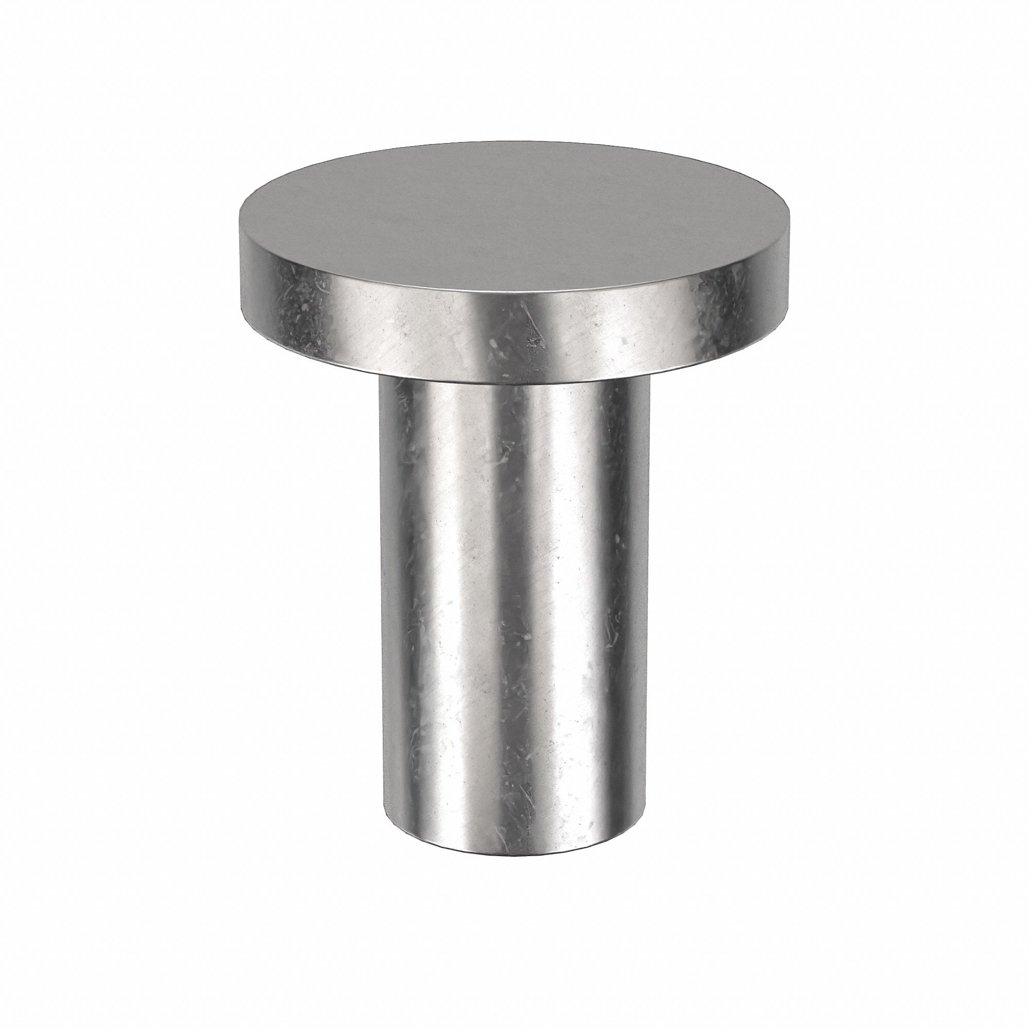 Solid Rivet, 1/4 in L, Flat, PK250: Inch, Flat, 0.125 in Shank Dia, 19/64 in Overall Lg, 300, 250 PK