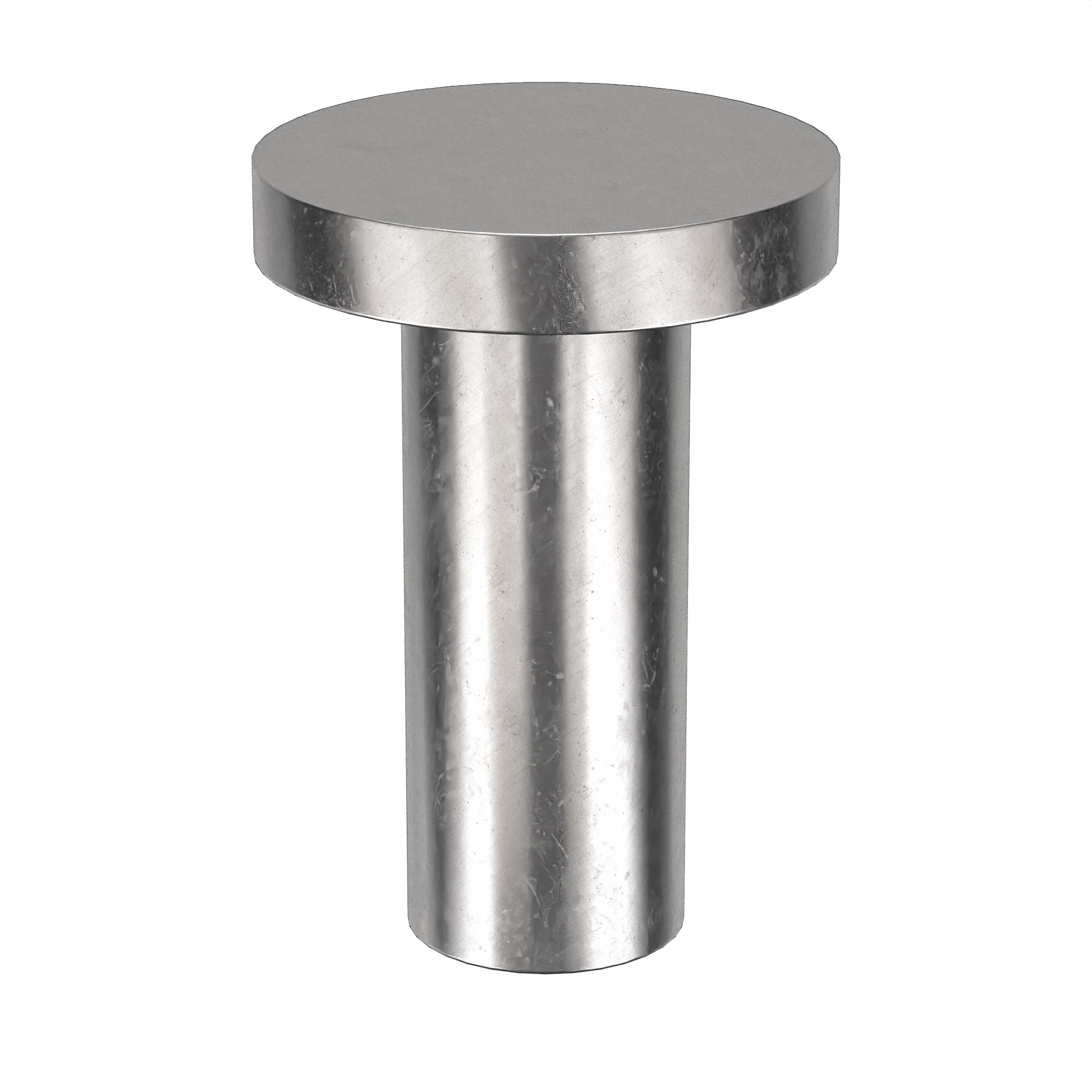 Solid Rivet, 5/16 in L, Flat, PK100: Inch, Flat, 0.125 in Shank Dia, 23/64 in Overall Lg, 300, 100 PK