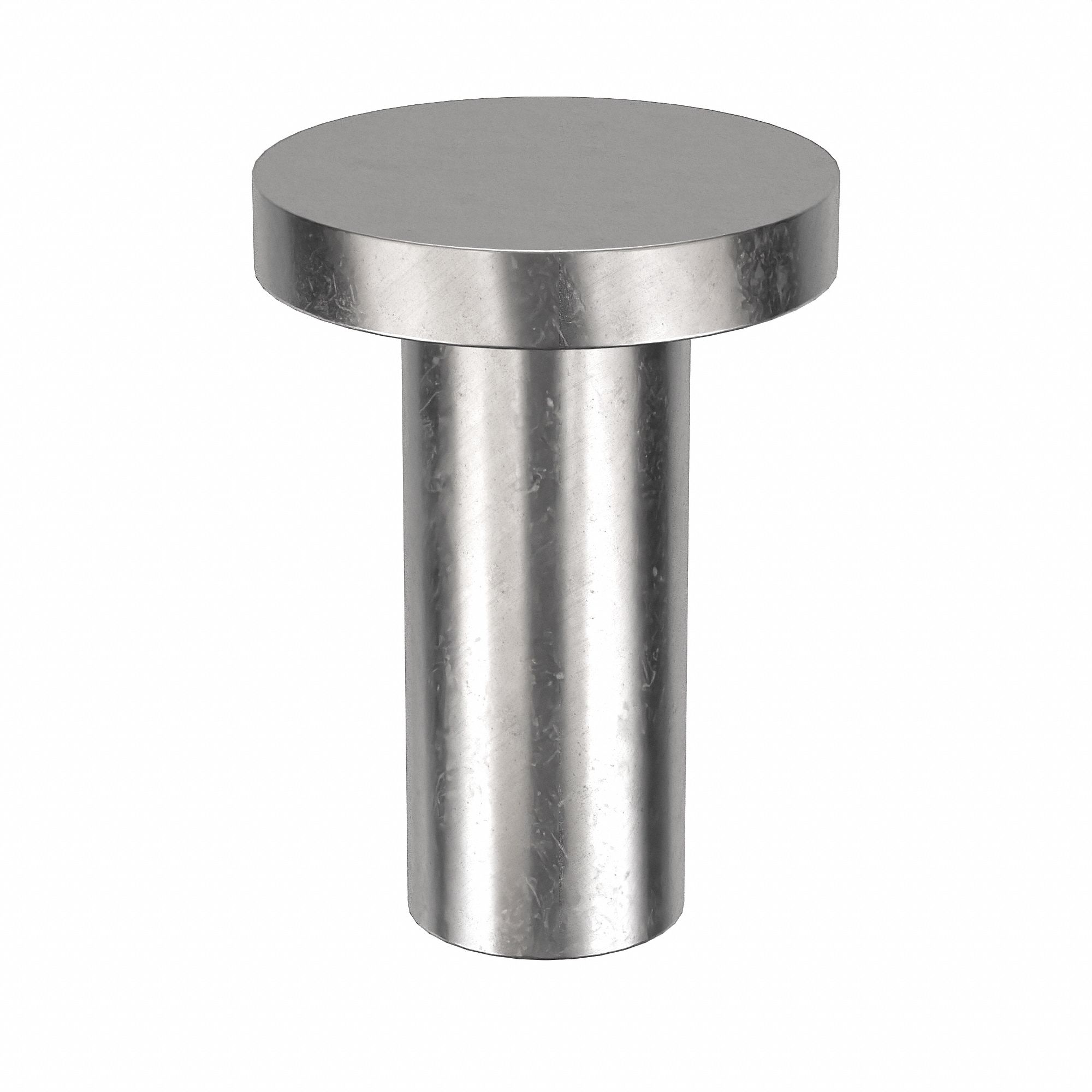 Solid Rivet, 3/8 in L, Flat, PK100: Inch, Flat, 0.1562 in Shank Dia, 27/64 in Overall Lg, 300, 100 PK