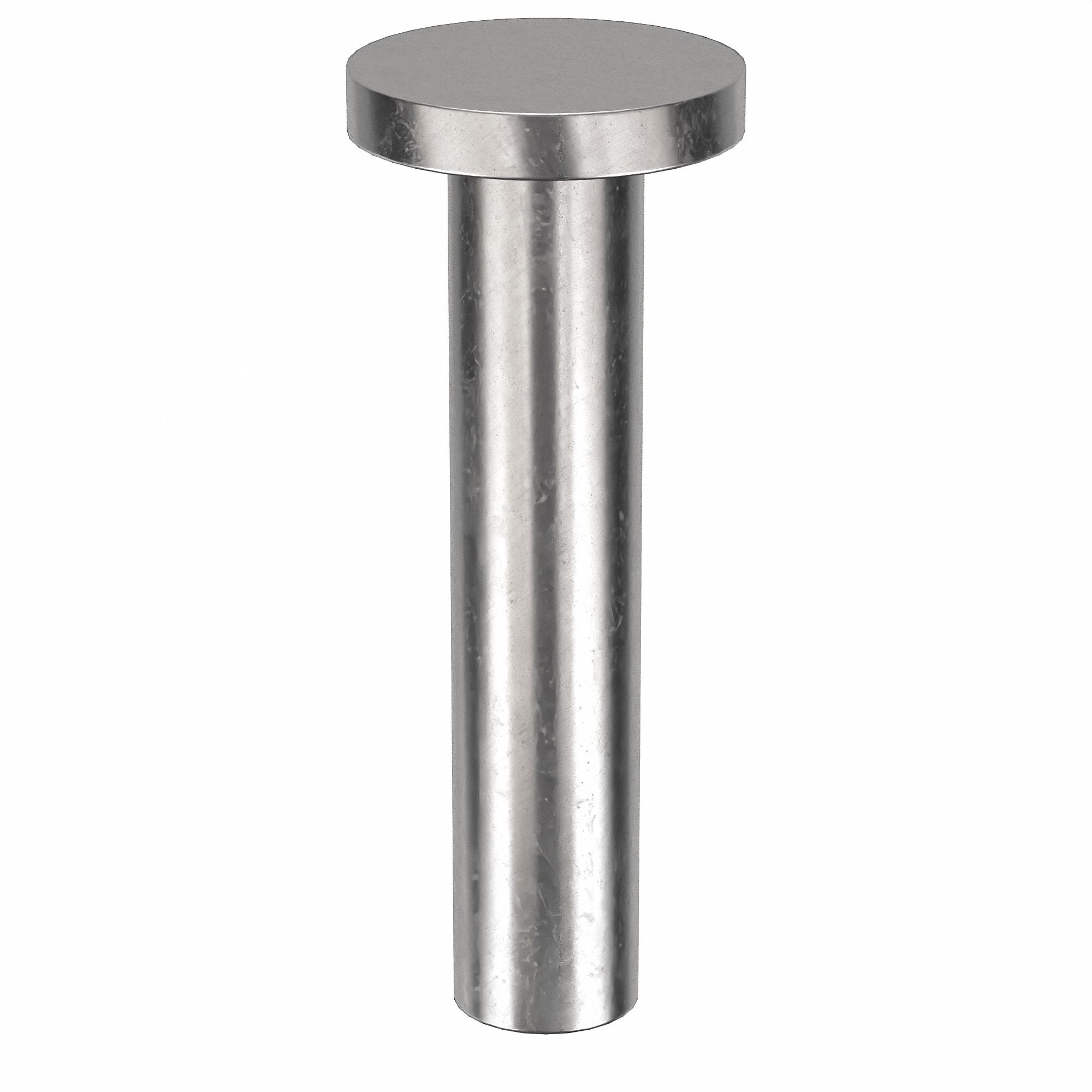 Solid Rivet, 3/4 in L, Flat, PK100: Inch, Flat, 0.1562 in Shank Dia, 51/64 in Overall Lg, 300, 100 PK