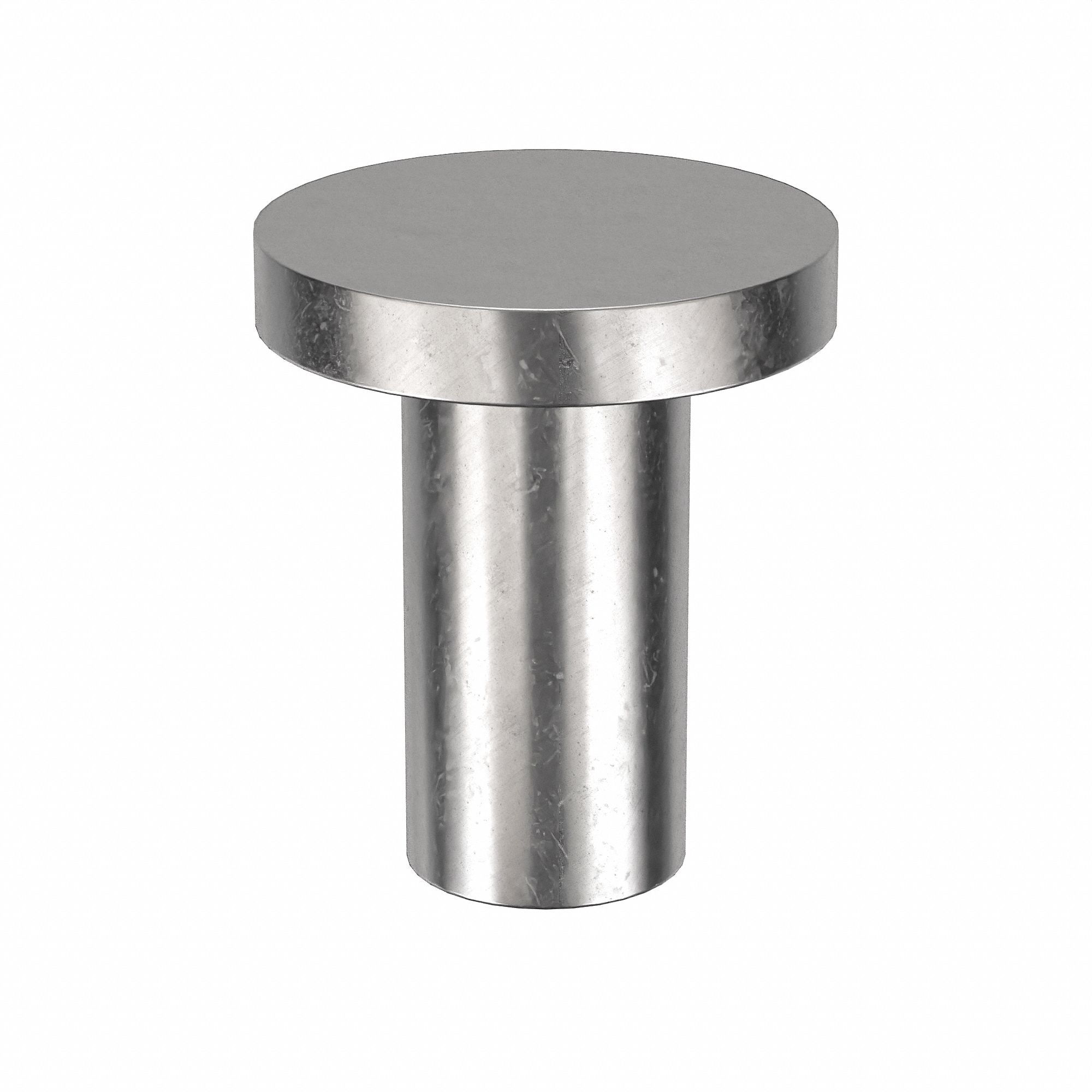 SOLID RIVET, INCH, FLAT, 0.1875 IN SHANK DIA, 7/16 IN OVERALL L, 300 STAINLESS STEEL, 100 PK