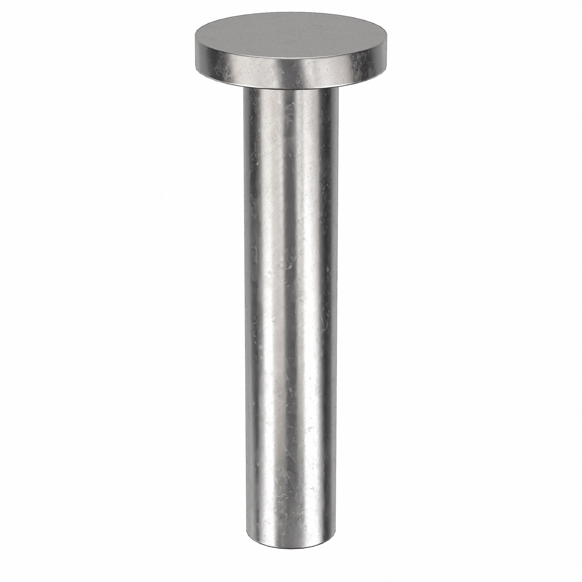Solid Rivet, 1 in L, Flat, PK50: Inch, Flat, 0.1875 in Shank Dia, 1 1/16 in Overall Lg, 300, 50 PK