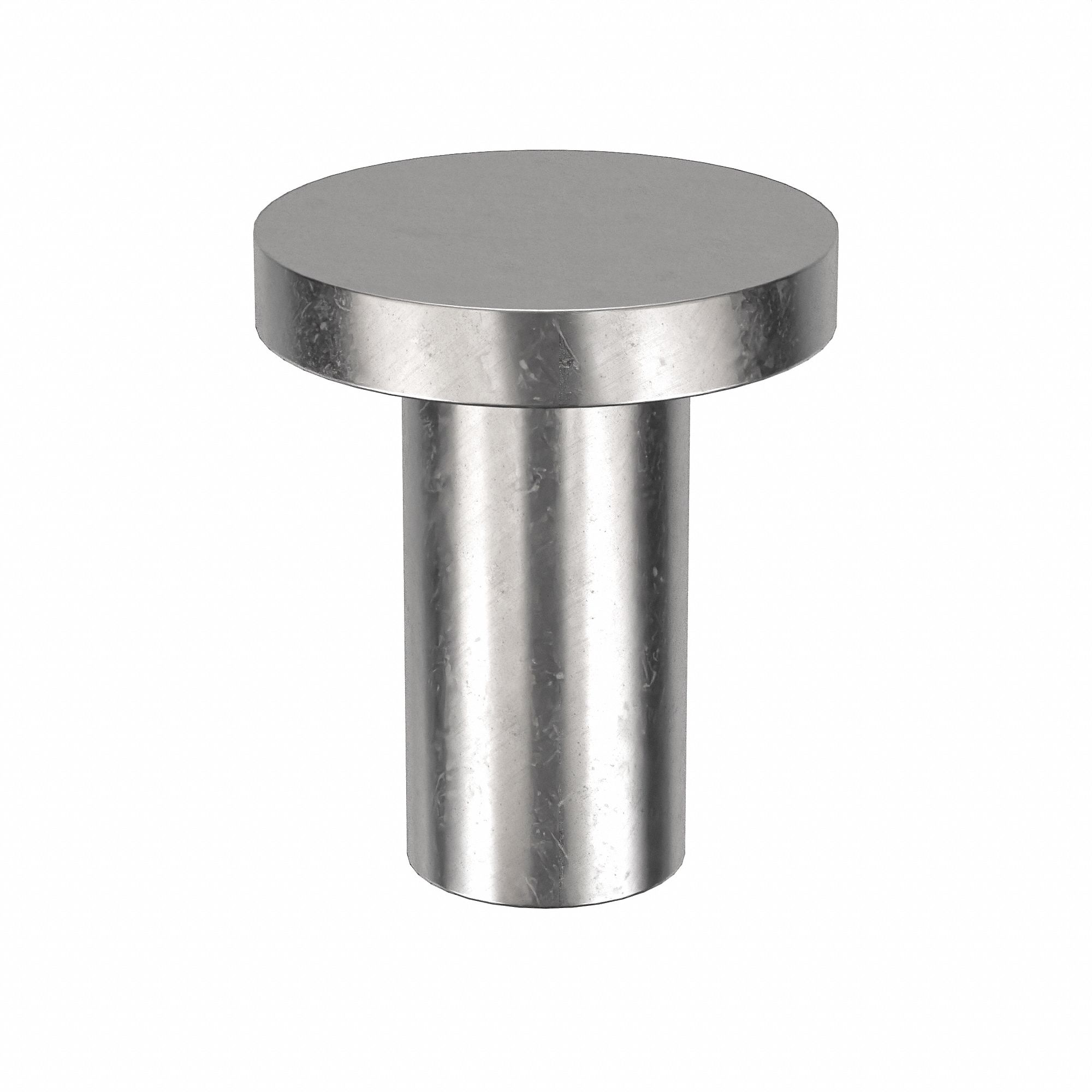 Solid Rivet, 1/2 in L, Flat, PK50: Inch, Flat, 0.25 in Shank Dia, 37/64 in Overall Lg, 300, 50 PK