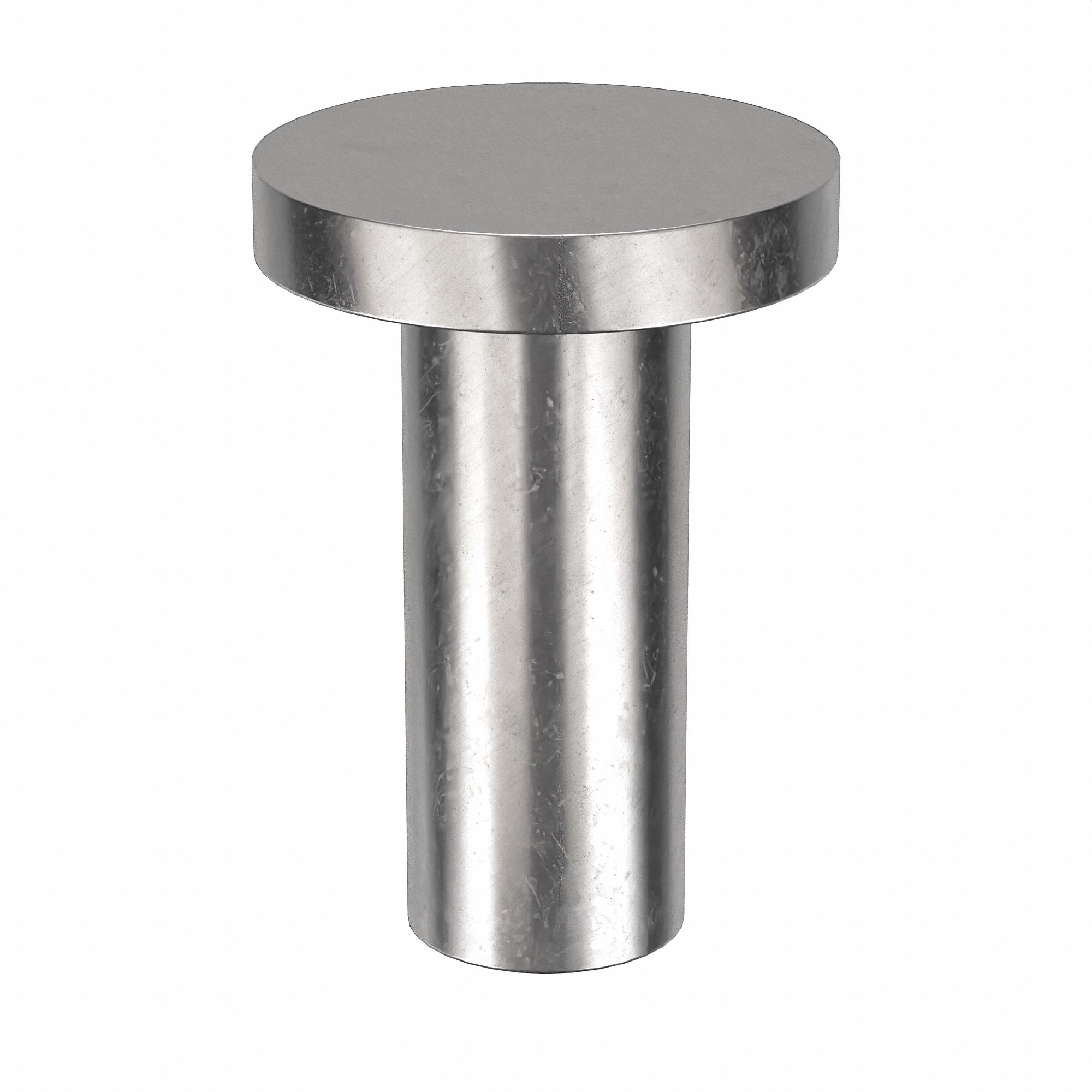 Solid Rivet, 5/8 in L, Flat, PK50: Inch, Flat, 0.25 in Shank Dia, 45/64 in Overall Lg, 300, 50 PK