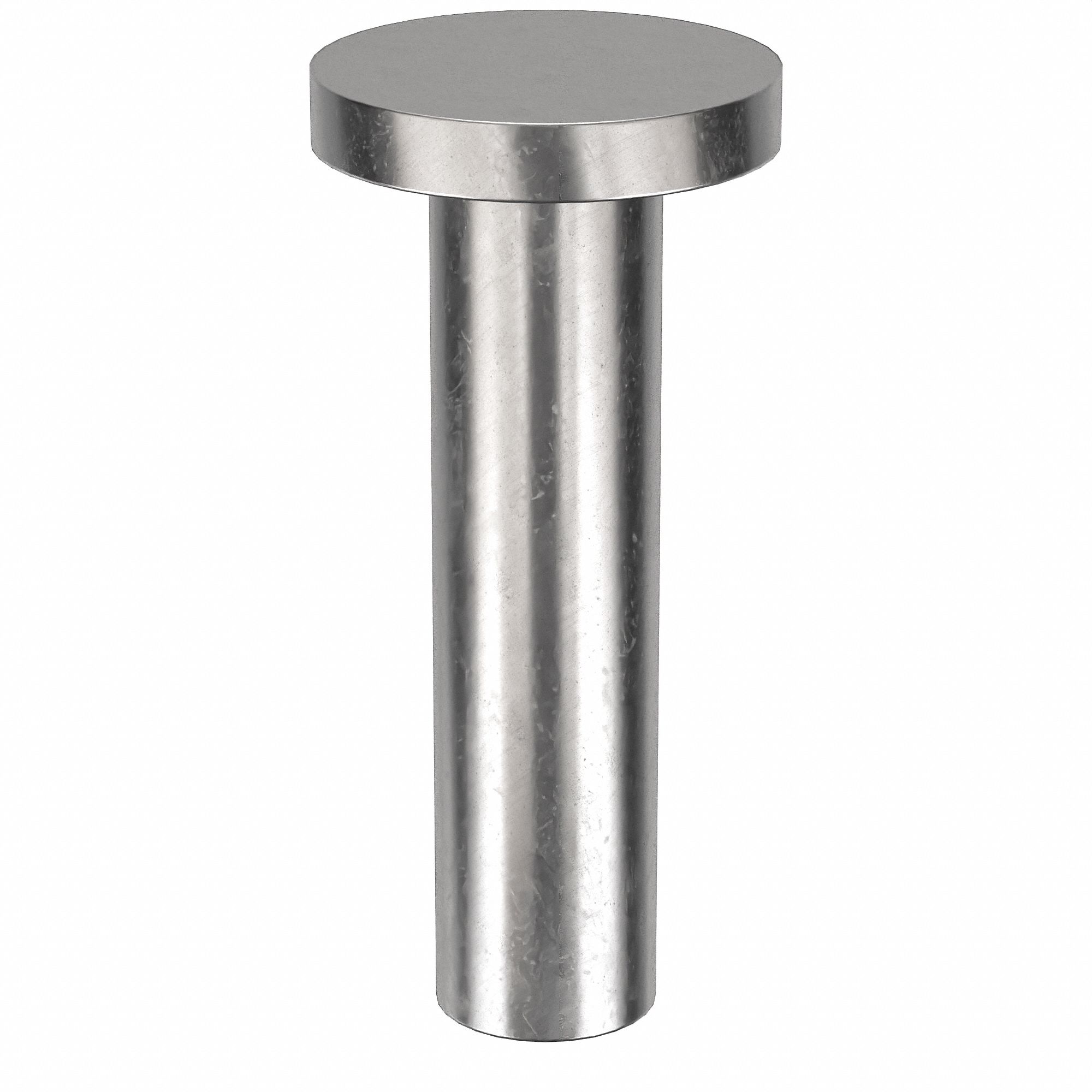 Solid Rivet, 1 in L, Flat, PK25: Inch, Flat, 0.25 in Shank Dia, 1 5/64 in Overall Lg, 300, Plain, 25 PK