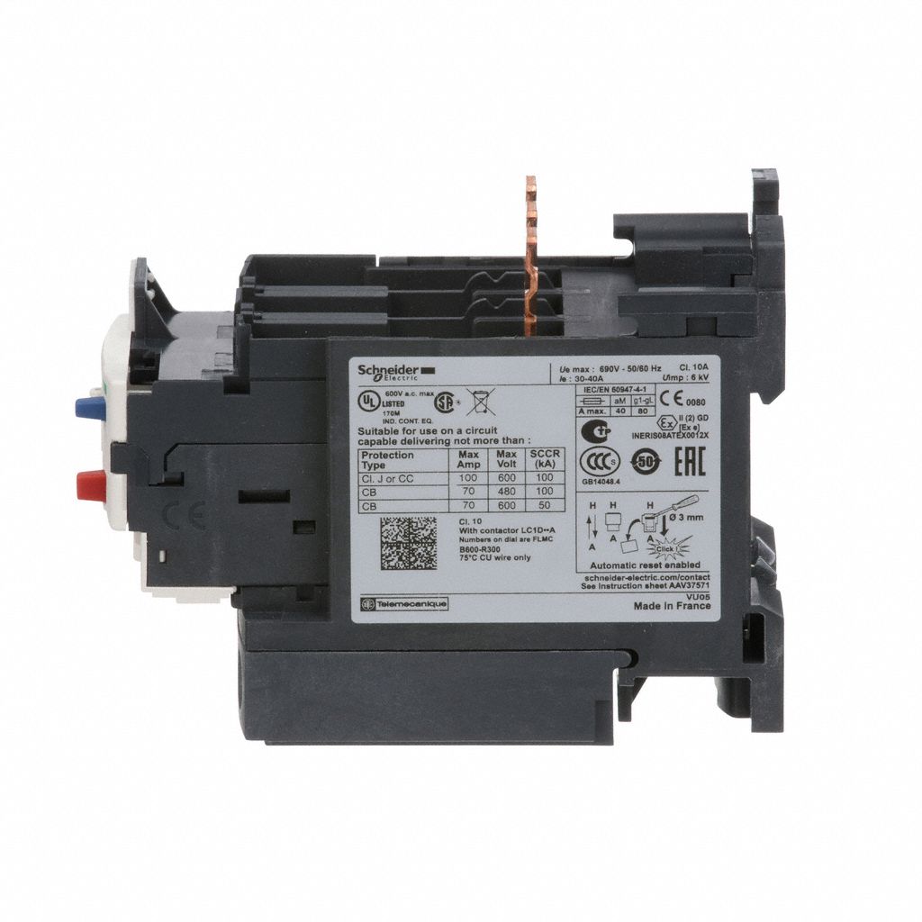 SCHNEIDER ELECTRIC Overload Relay 30 to 40A, 10, 3 Poles, Bimetallic