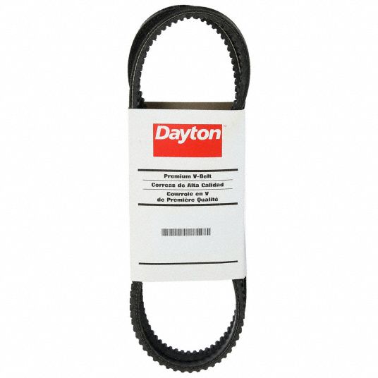 DAYTON Cogged V-Belt: AX52, 54 in Outside Lg, 1/2 in Top Wd, 5/16 in Thick