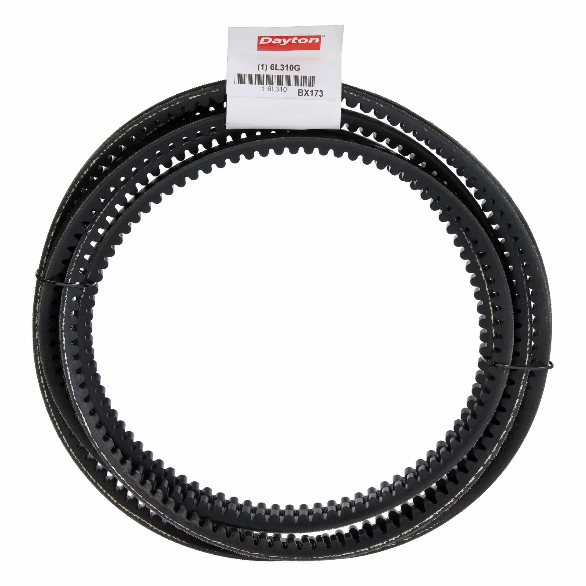 Cogged V-Belt: BX162, 165 in Outside Lg, 21/32 in Top Wd, 13/32 in Thick, Polyester