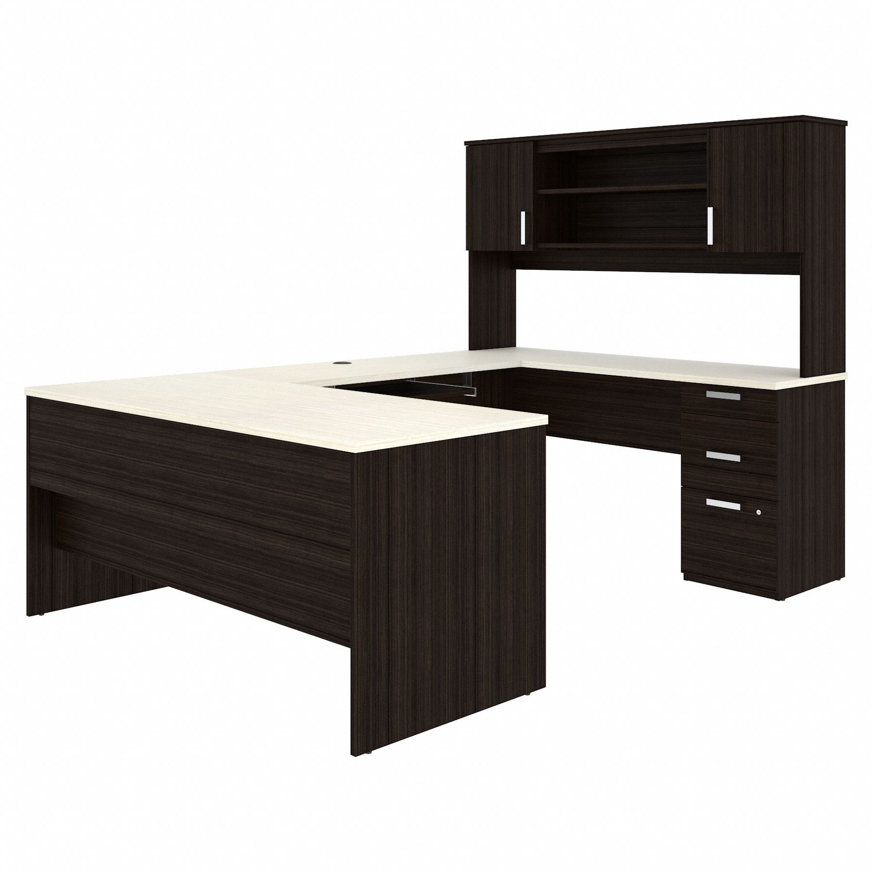 U-Shape Desk: Ridgeley Series, 65 in Overall Wd, 65 29/32 in Overall Ht