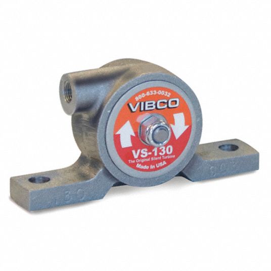 VIBCO Pneumatic Vibrator: 75 lbf, 10,500 vpm, 1/8 in NPT, VS, 67 dBA, Cast  Iron, Continuous