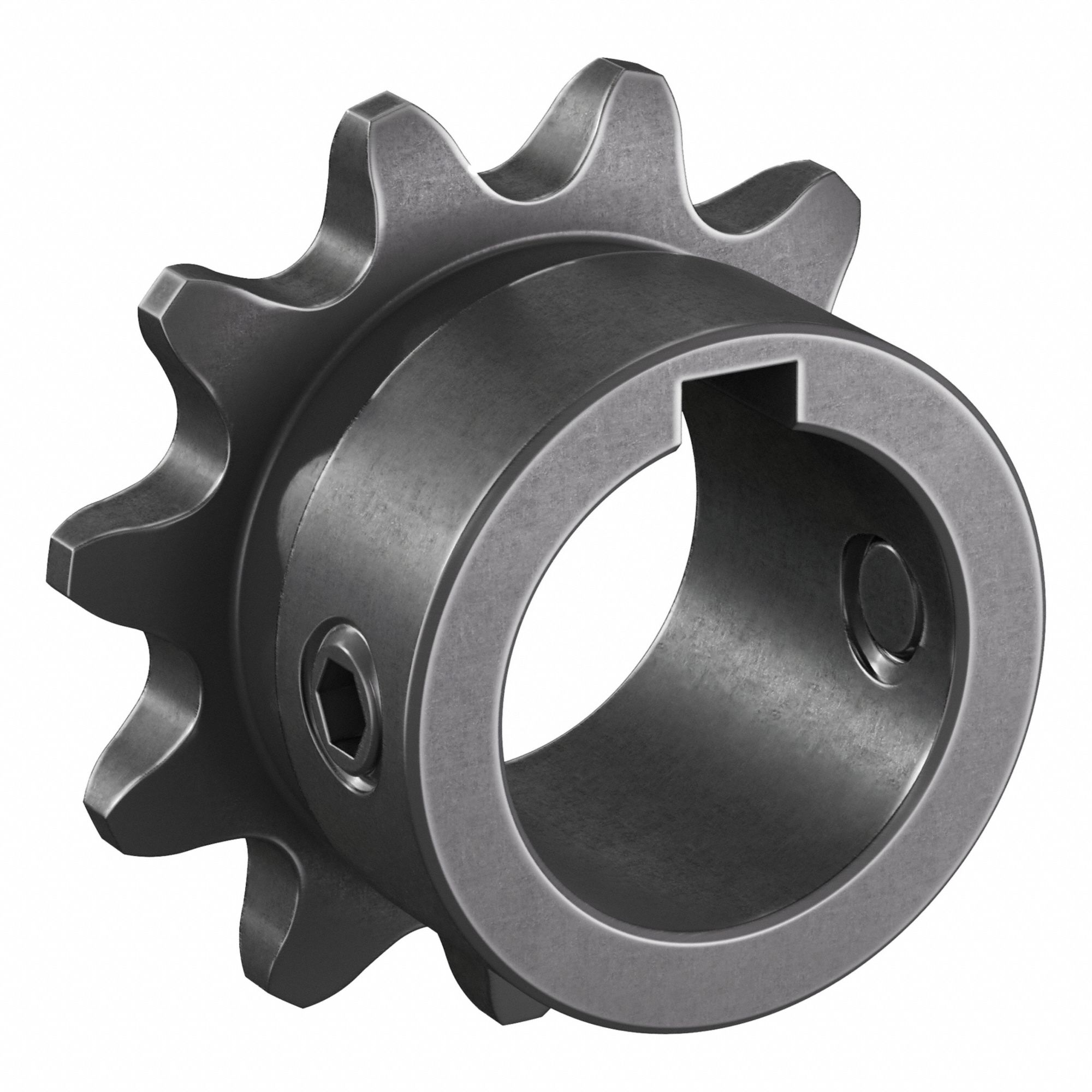 Single Strand Sprocket: 35, For 3/8 in Chain Pitch, 3/4 in Bore Dia, 11 Teeth, Steel