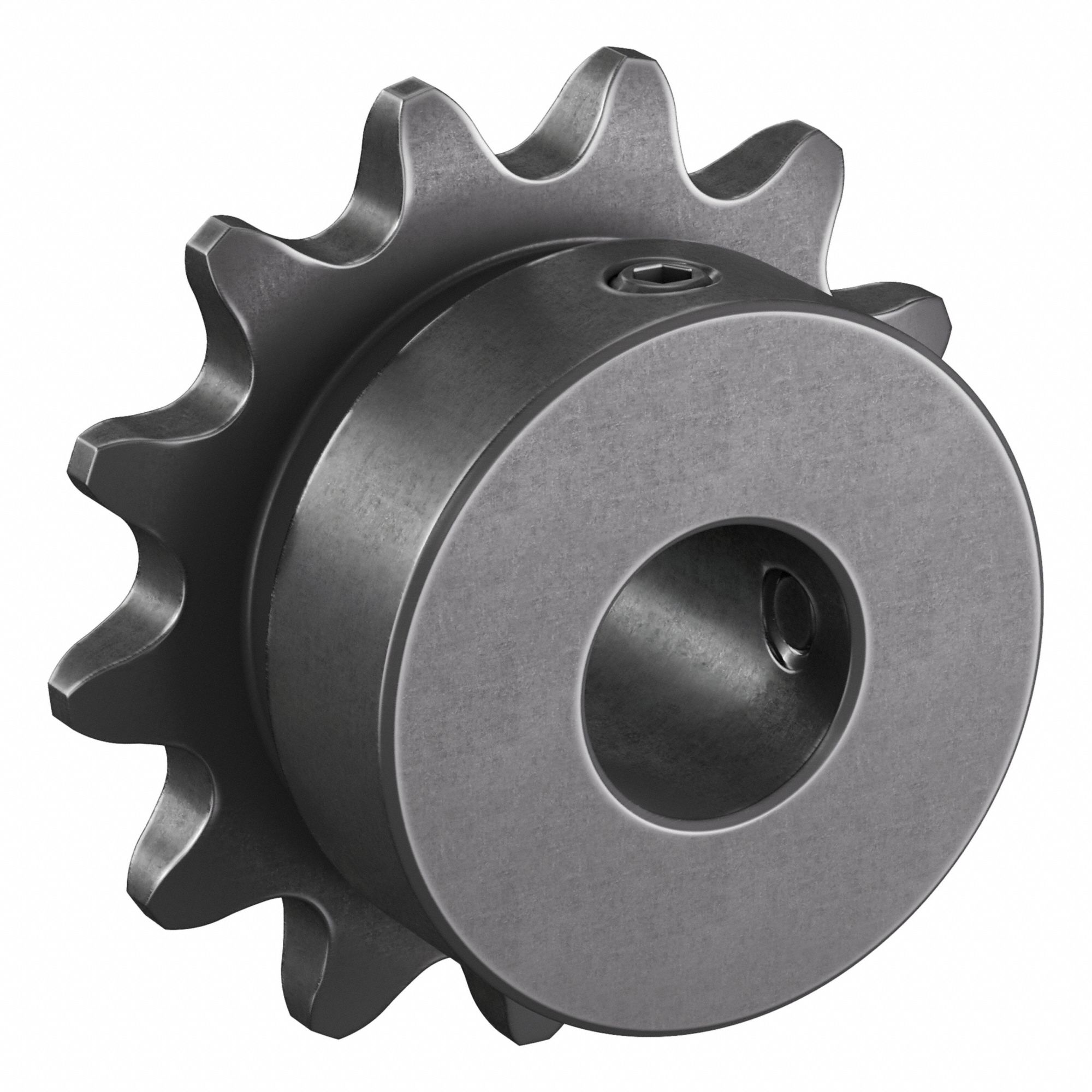 Single Strand Sprocket: 35, For 3/8 in Chain Pitch, 1/2 in Bore Dia, 13 Teeth, Steel