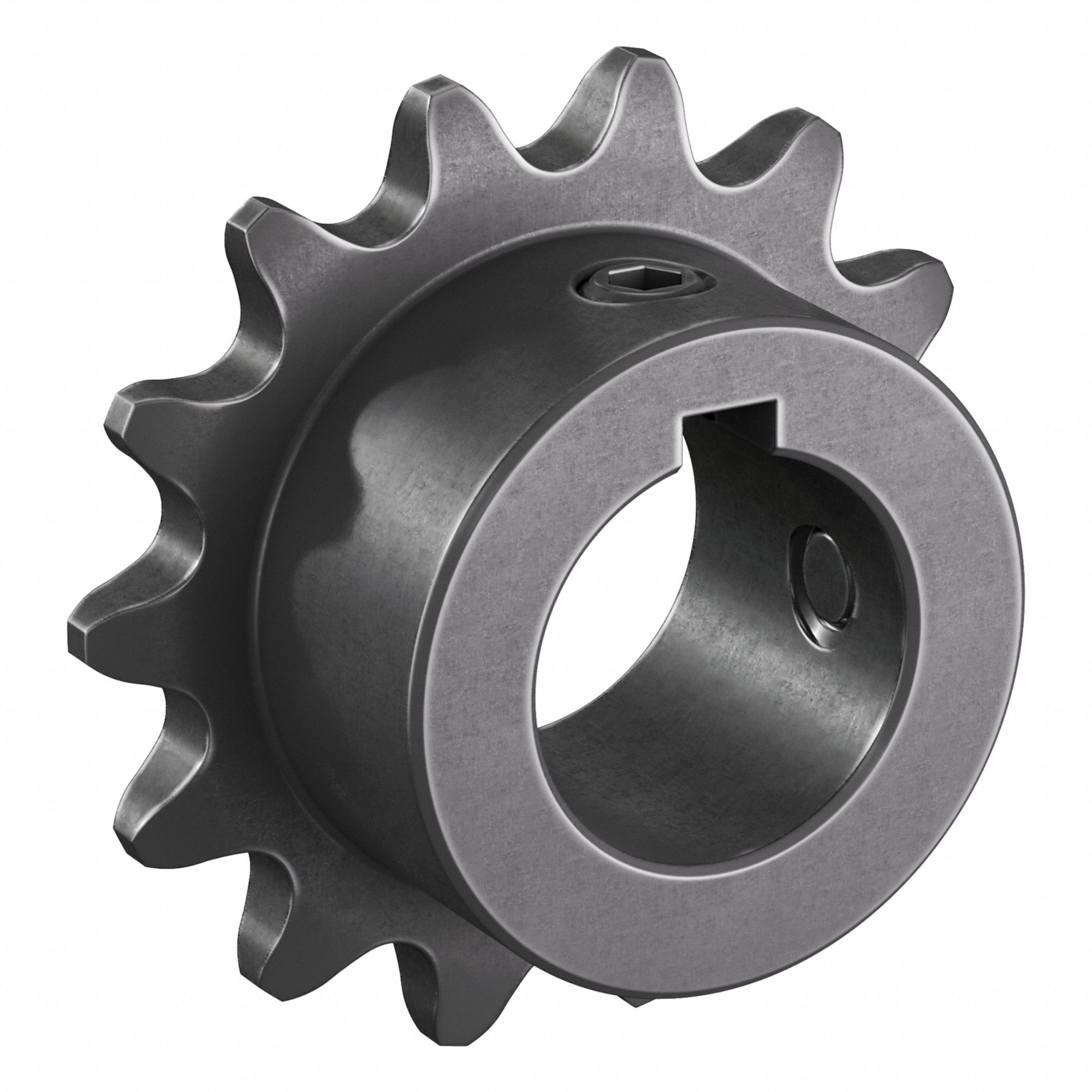 Single Strand Sprocket: 35, For 3/8 in Chain Pitch, 3/4 in Bore Dia, 14 Teeth, Steel