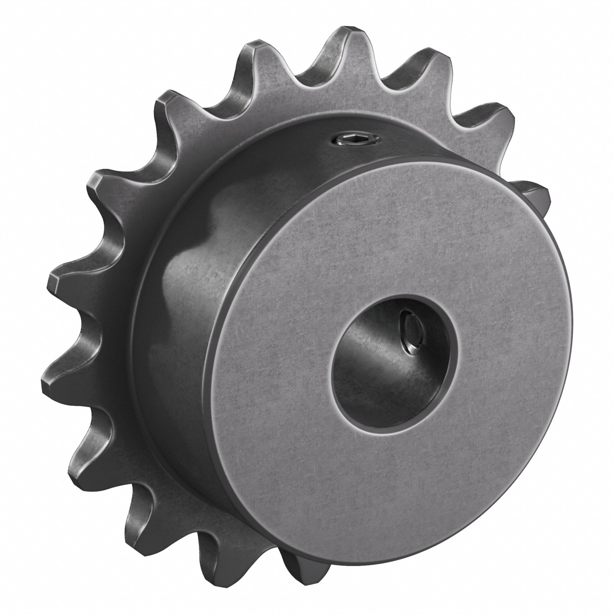 Single Strand Sprocket: 35, For 3/8 in Chain Pitch, 1/2 in Bore Dia, 17 Teeth, Steel