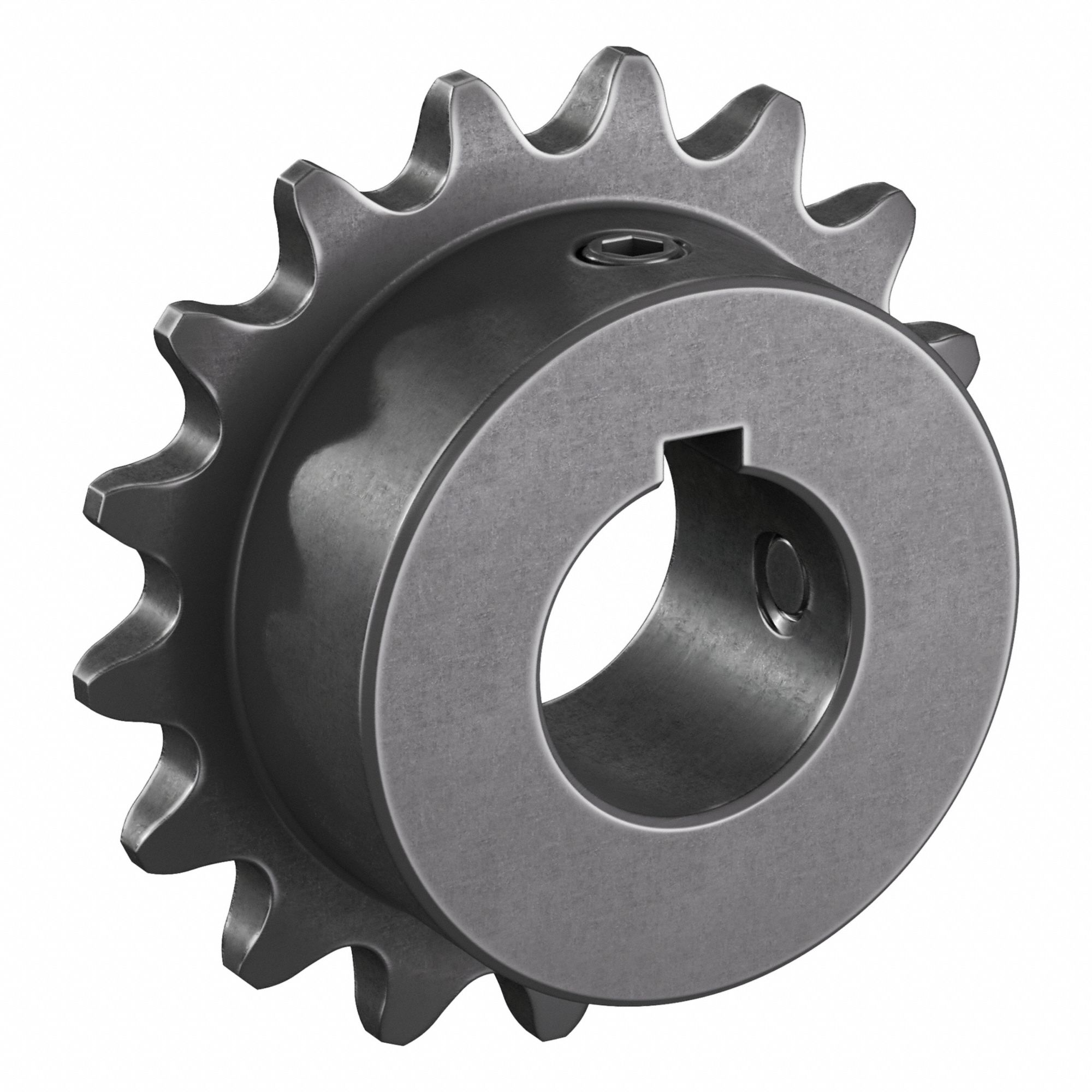 Single Strand Sprocket: 35, For 3/8 in Chain Pitch, 3/4 in Bore Dia, 17 Teeth, Steel