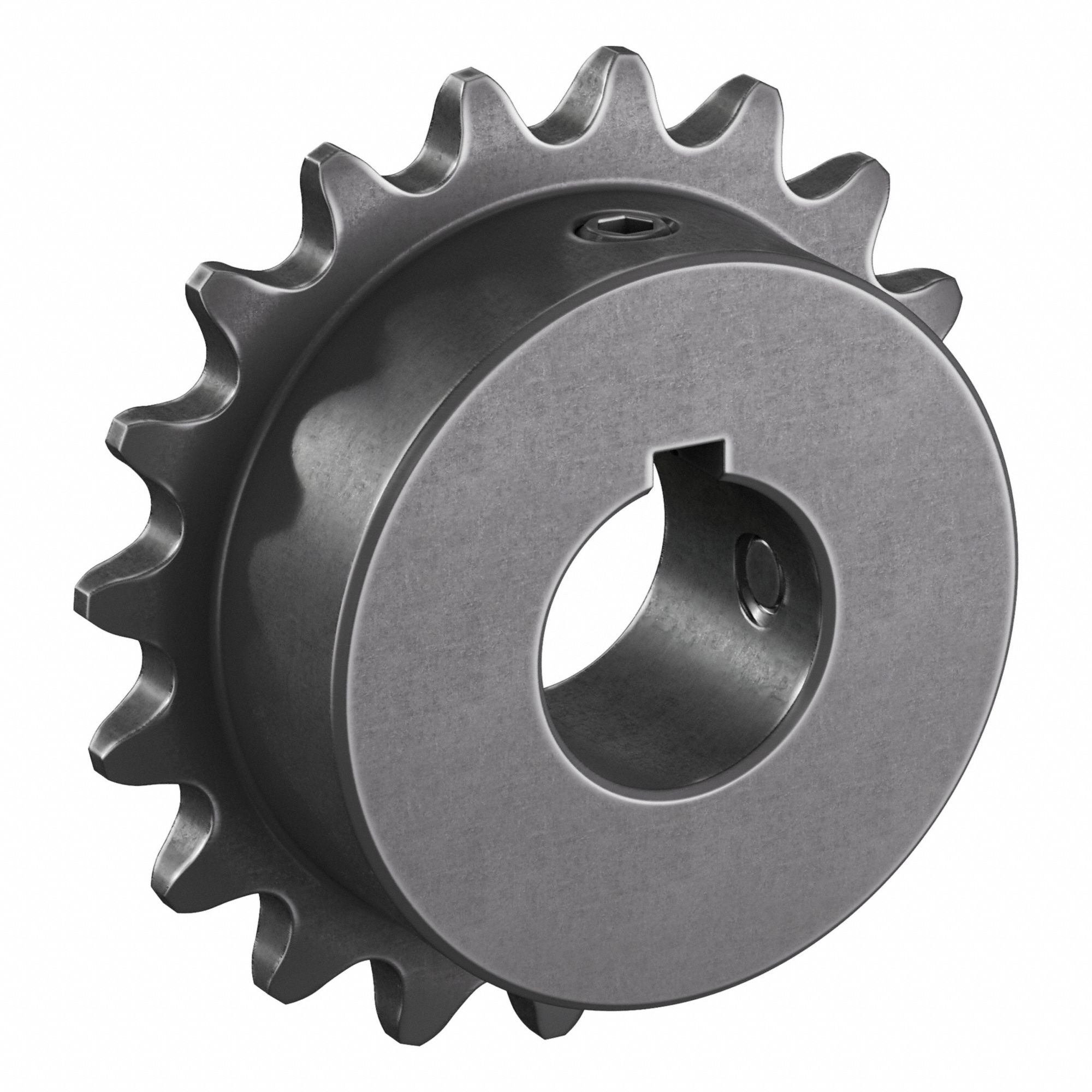 Single Strand Sprocket: 35, For 3/8 in Chain Pitch, 3/4 in Bore Dia, 19 Teeth, Steel