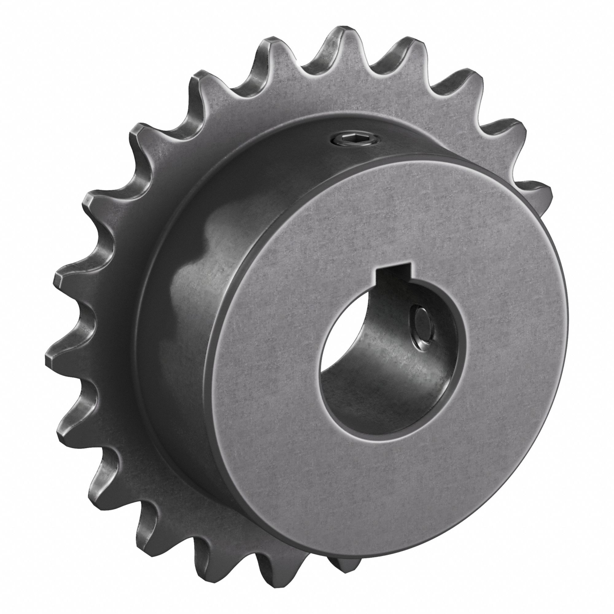 Single Strand Sprocket: 35, For 3/8 in Chain Pitch, 3/4 in Bore Dia, 22 Teeth, Steel