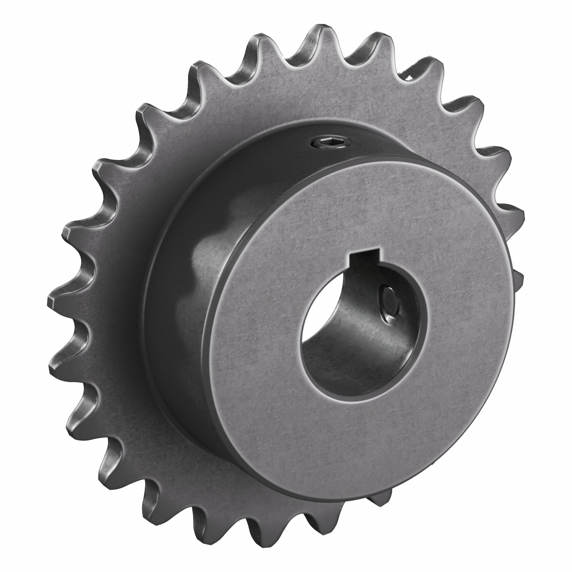 Single Strand Sprocket: 35, For 3/8 in Chain Pitch, 3/4 in Bore Dia, 24 Teeth, Steel