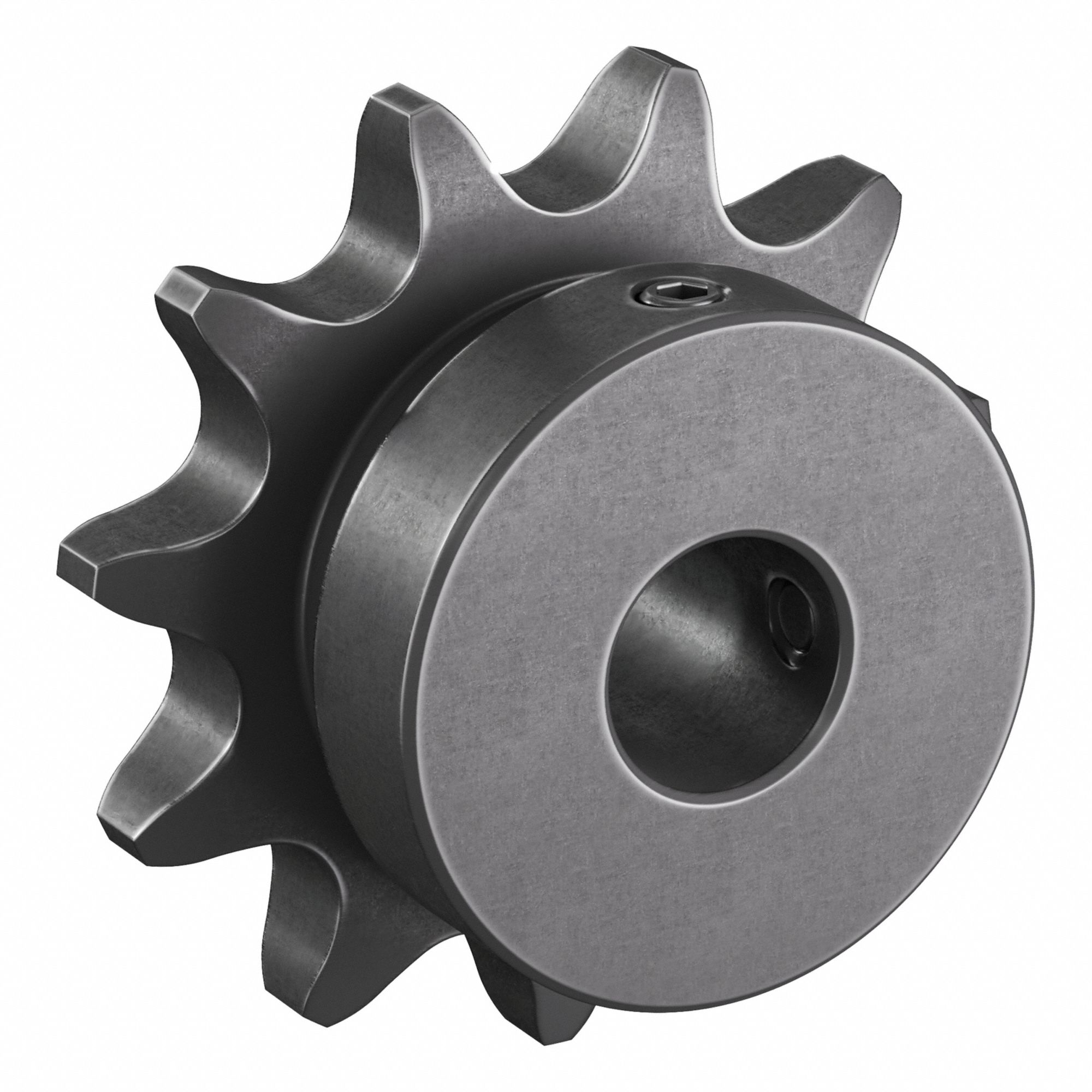 Single Strand Sprocket: 40, For 1/2 in Chain Pitch, 1/2 in Bore Dia, 11 Teeth, Steel
