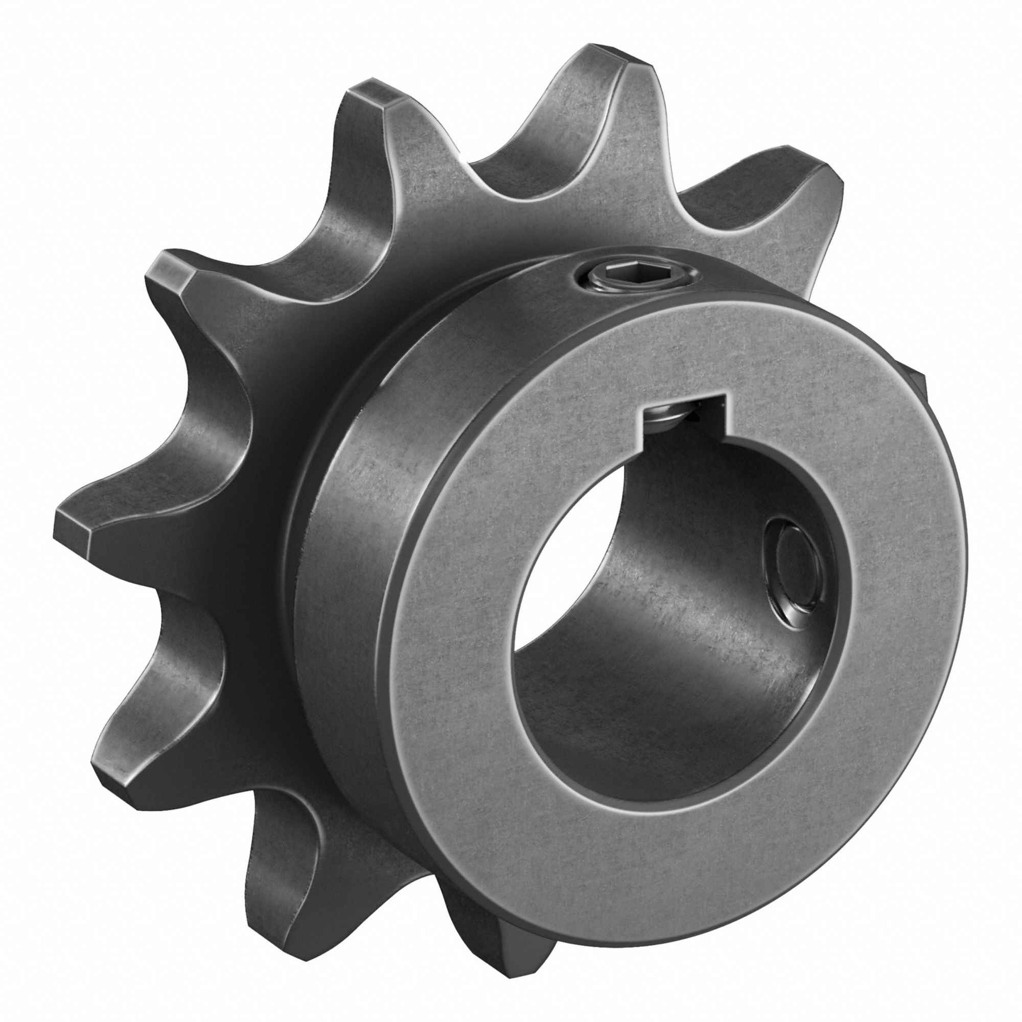 Single Strand Sprocket: 40, For 1/2 in Chain Pitch, 3/4 in Bore Dia, 11 Teeth, Steel