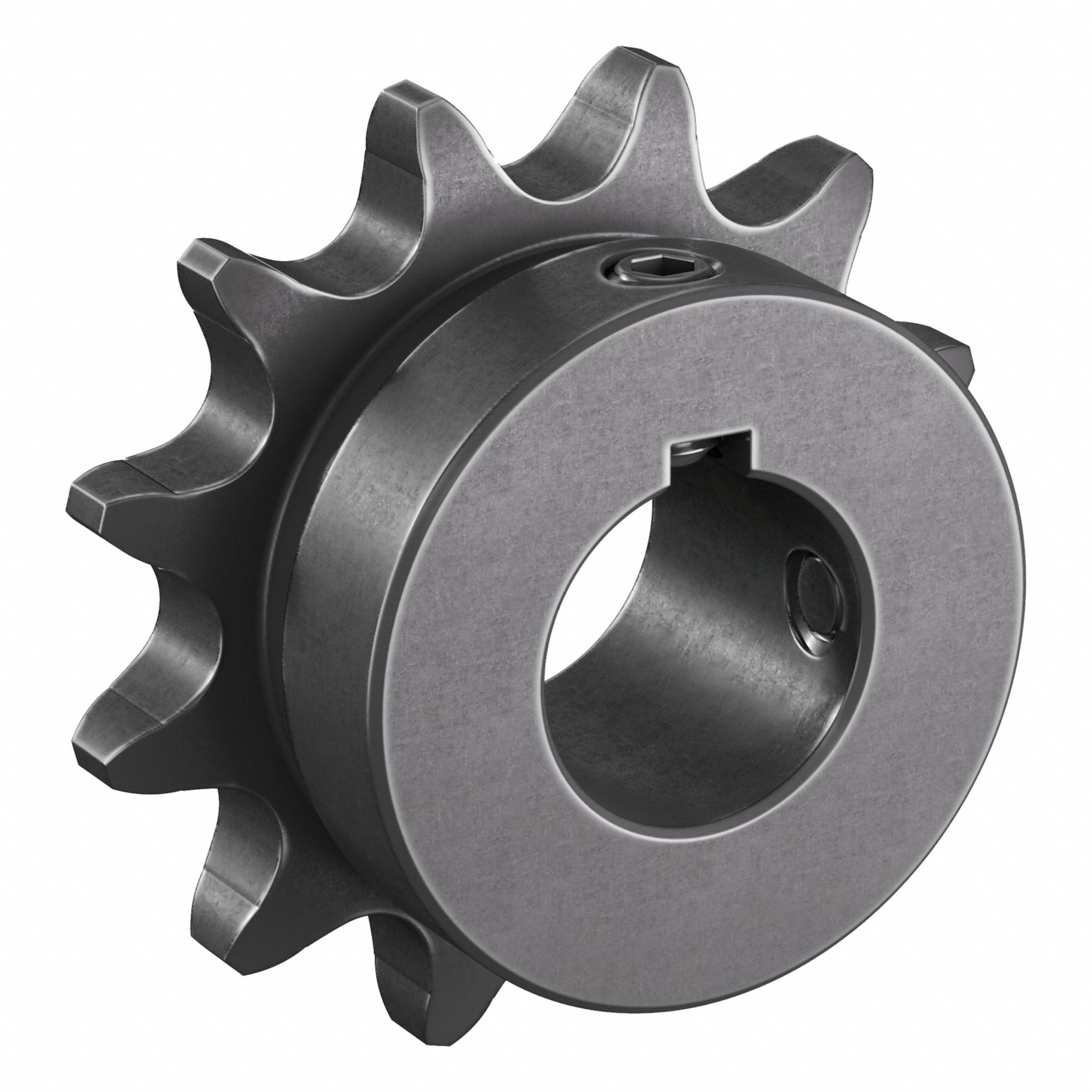 Single Strand Sprocket: 41, For 1/2 in Chain Pitch, 3/4 in Bore Dia, 12 Teeth, Steel