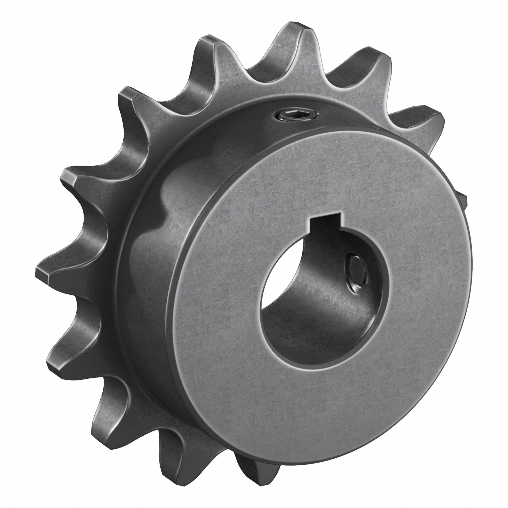 Single Strand Sprocket: 41, For 1/2 in Chain Pitch, 3/4 in Bore Dia, 15 Teeth, Steel