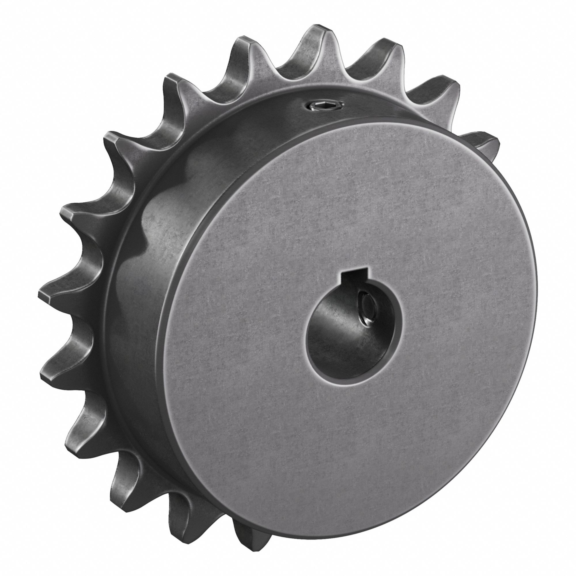 Single Strand Sprocket: 41, For 1/2 in Chain Pitch, 5/8 in Bore Dia, 20 Teeth, Steel