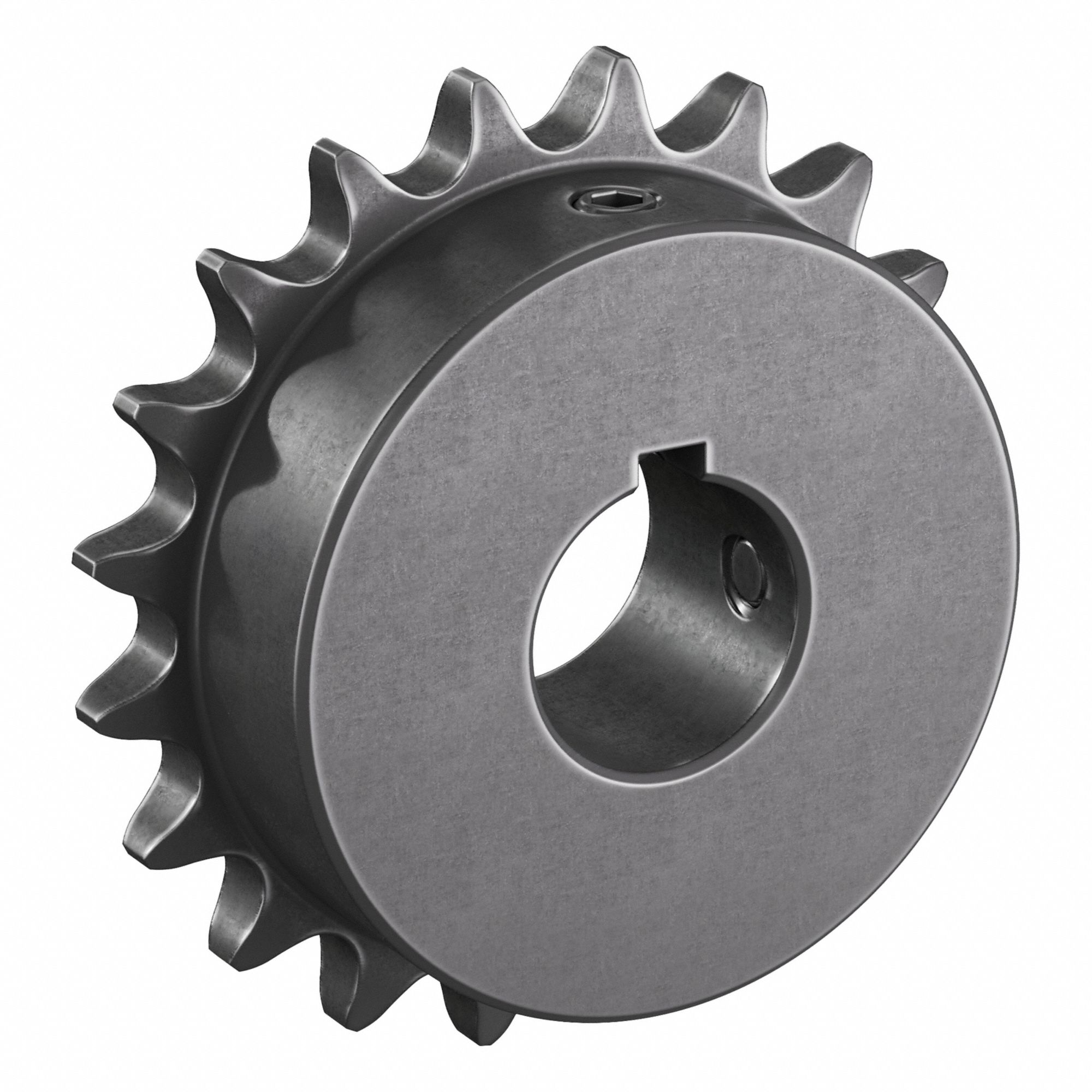 Single Strand Sprocket: 41, For 1/2 in Chain Pitch, 1 in Bore Dia, 20 Teeth, Steel