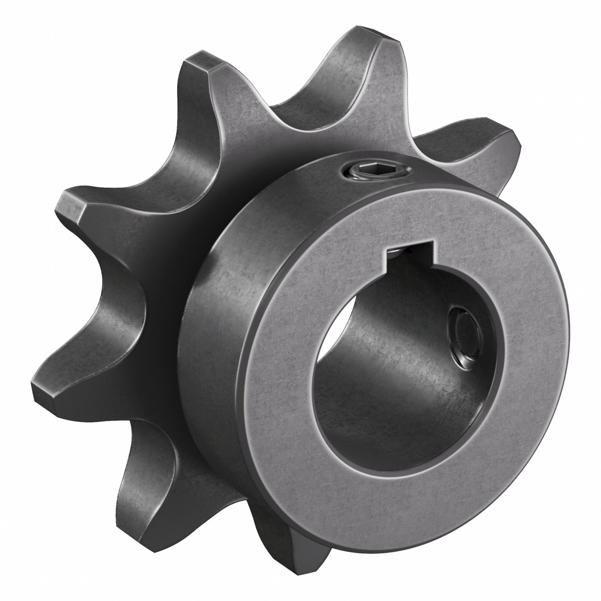 Single Strand Sprocket: 50, For 5/8 in Chain Pitch, 3/4 in Bore Dia, 9 Teeth, Steel